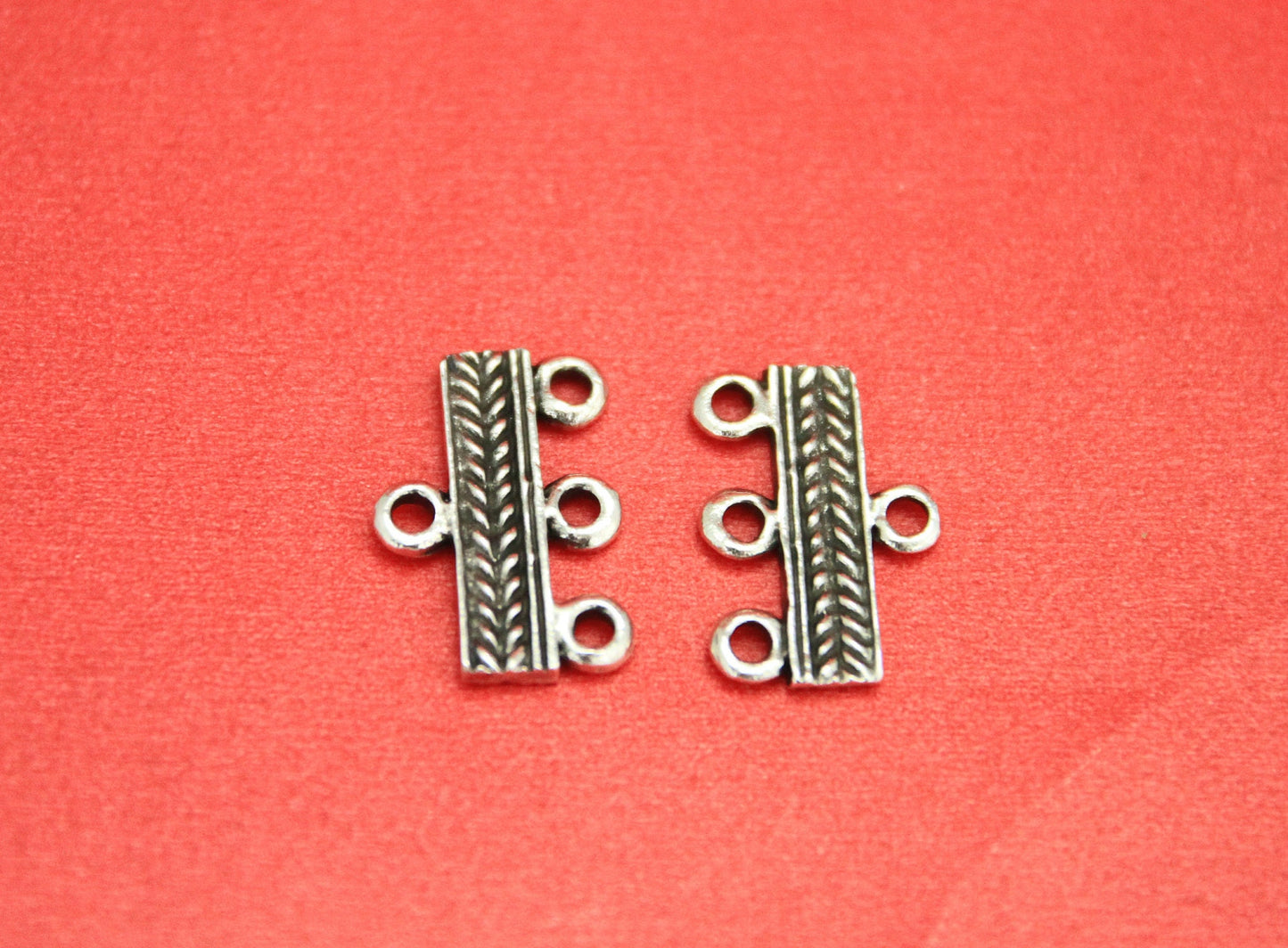 6/8 MADE IN EUROPE 4 multistrand cord ends, silver multistrand cord ends, (X2966AS) Qty4