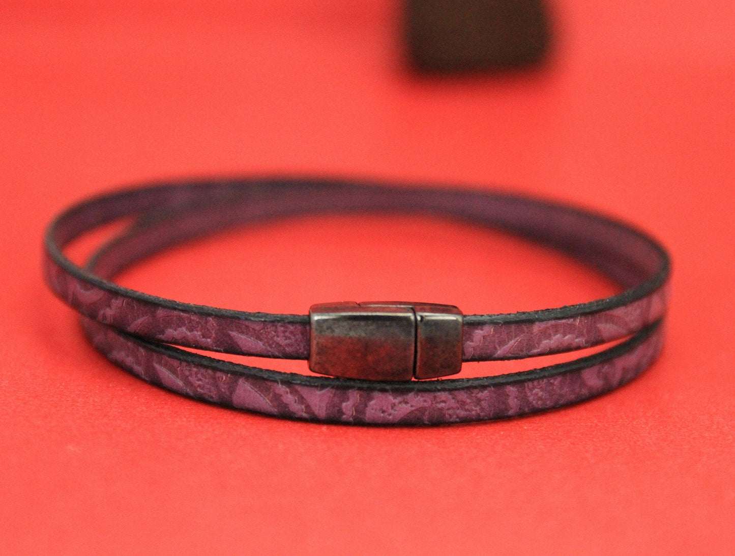 FC0312>>MADE in EUROPE zamak flat 5mm cord clasp, 5mm flat cord gunmetal clasp Qty1