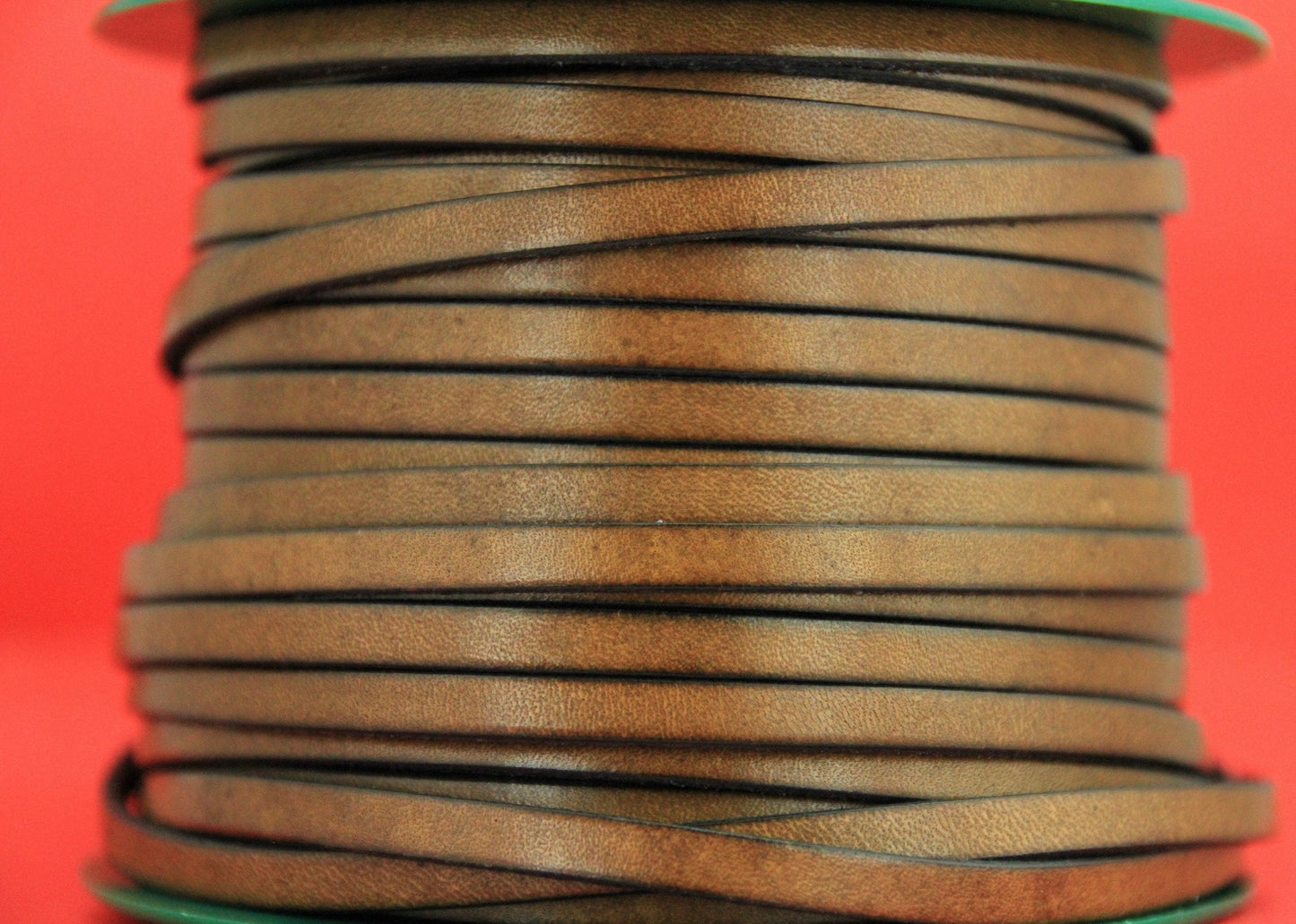 MADE in EUROPE 1 yard of 6mm flat leather cord, genuine leather 6mm strip, 6mm taupe leather cord (MARF6TAU)