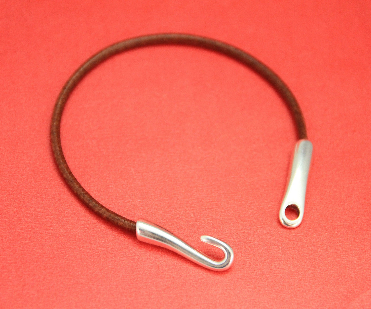 RC0143>>MADE IN EUROPE zamak hook clasp, 3mm round cord clasp, 3mm hole hook clasp (NG0477)Qty1