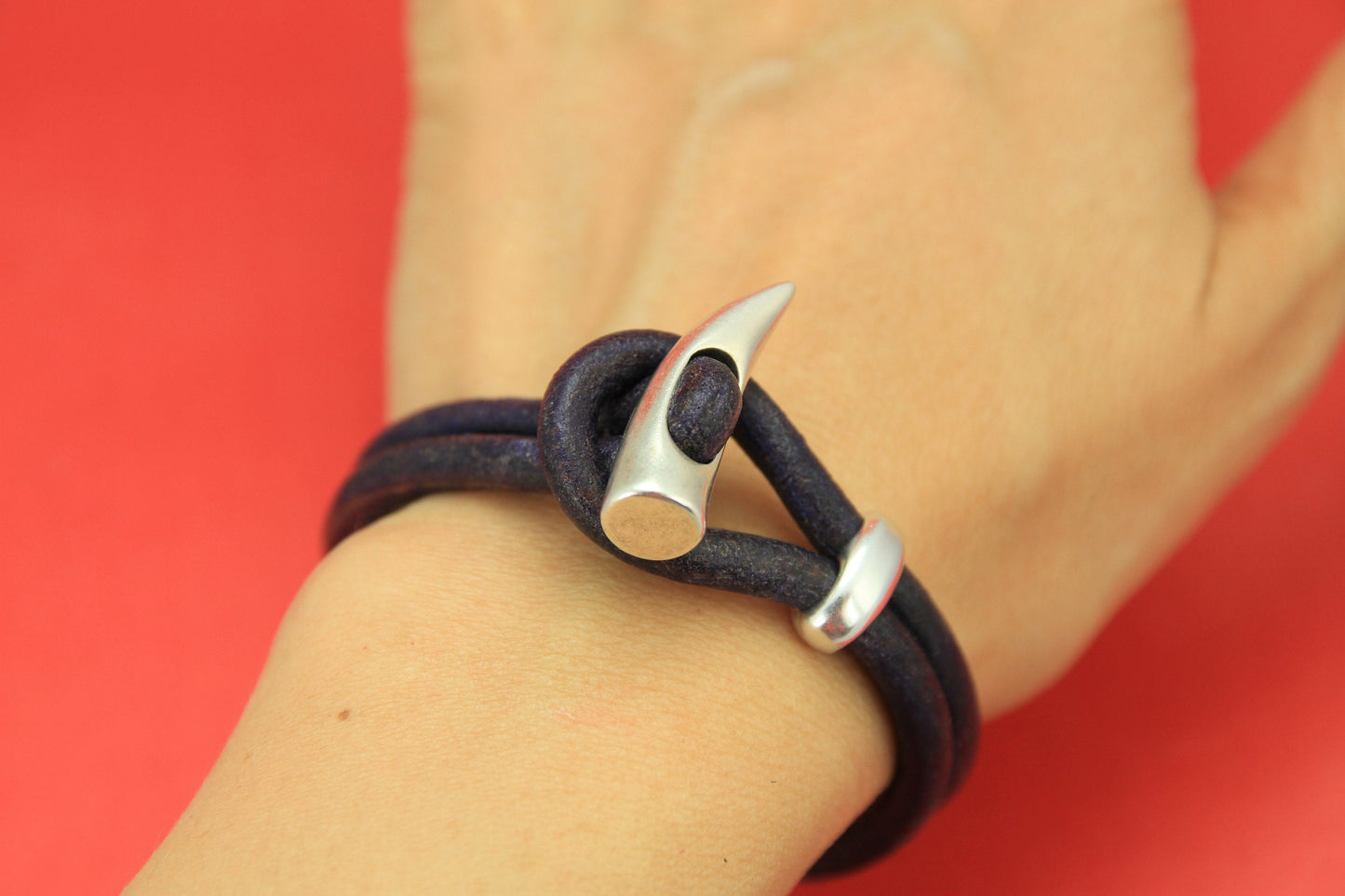 RC0055>>MADE in EUROPE zamak horn hook decorative clasp with separator,(78940/05) Qty1 set