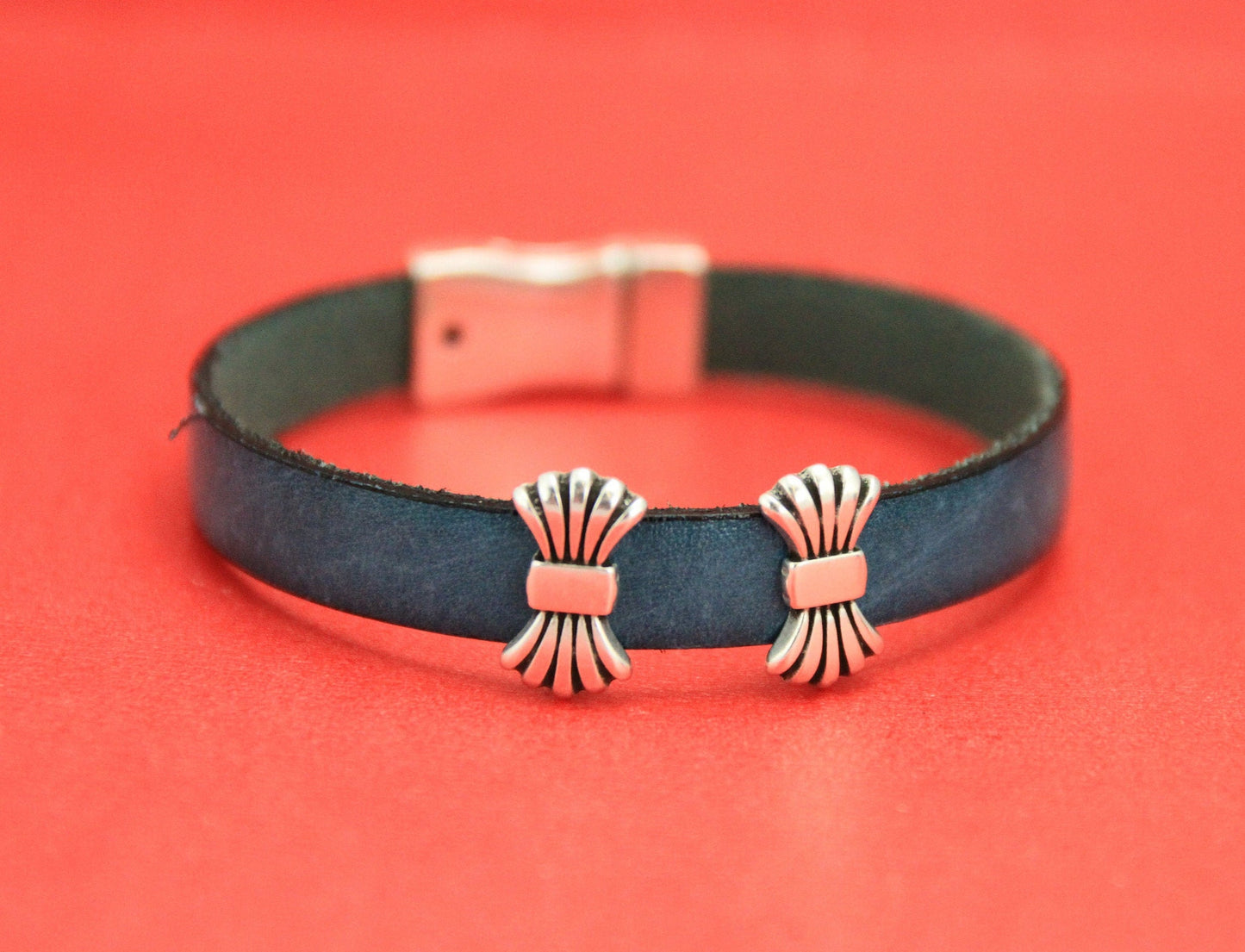 FS0364>>MADE IN EUROPE 2 zamak bow sliders 10mm flat cord, 10mm flat cord bow sliders Qty2