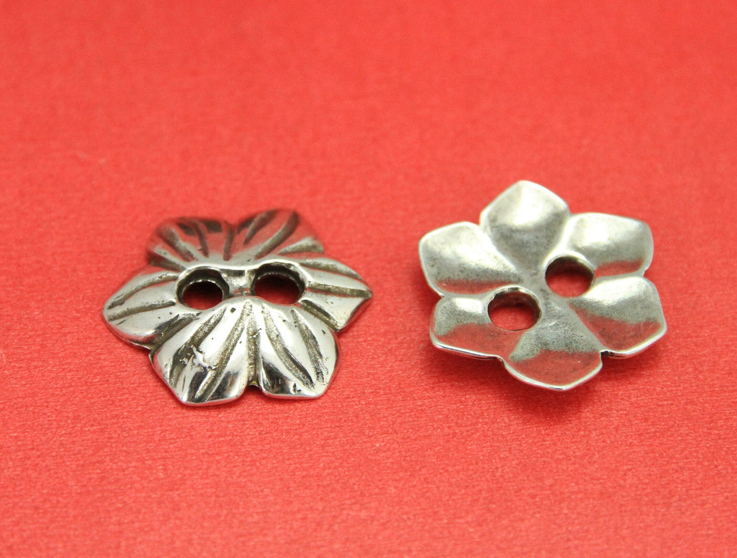 RS0053>>MADE in EUROPE 2 zamak flower sliders, flat flower sliders, Qty2