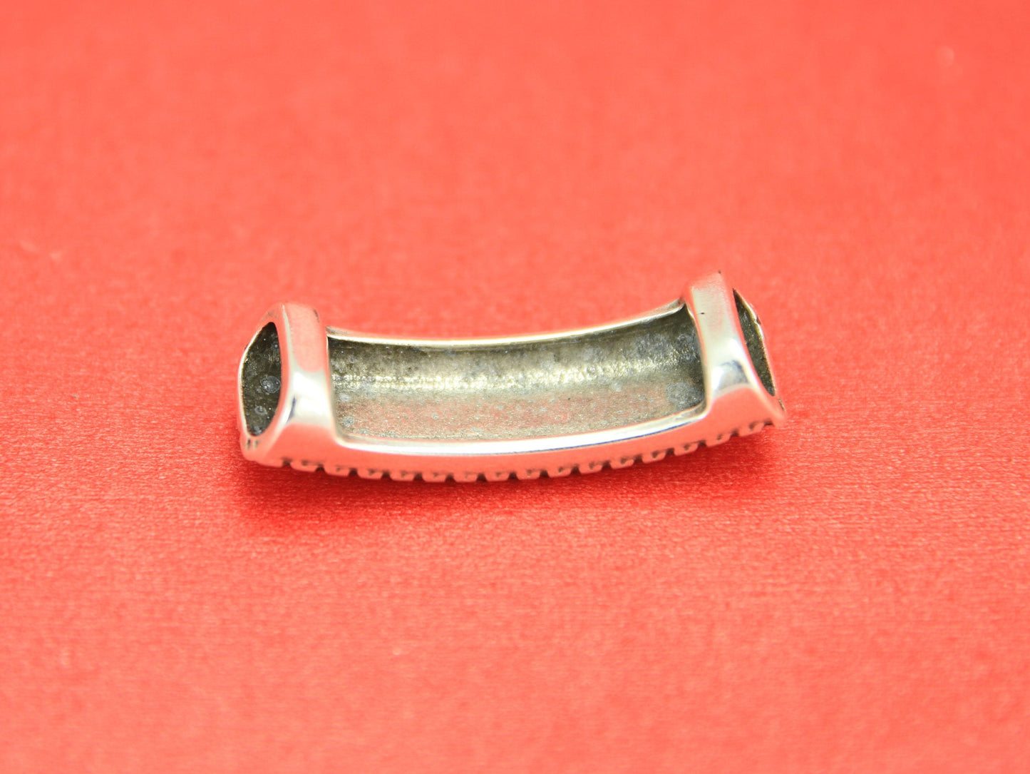LS0044>>MADE in EUROPE zamak slider tube, 10x5mm licorice cord slider, large engraved tube slider, 10x5mm tube slider Qty1