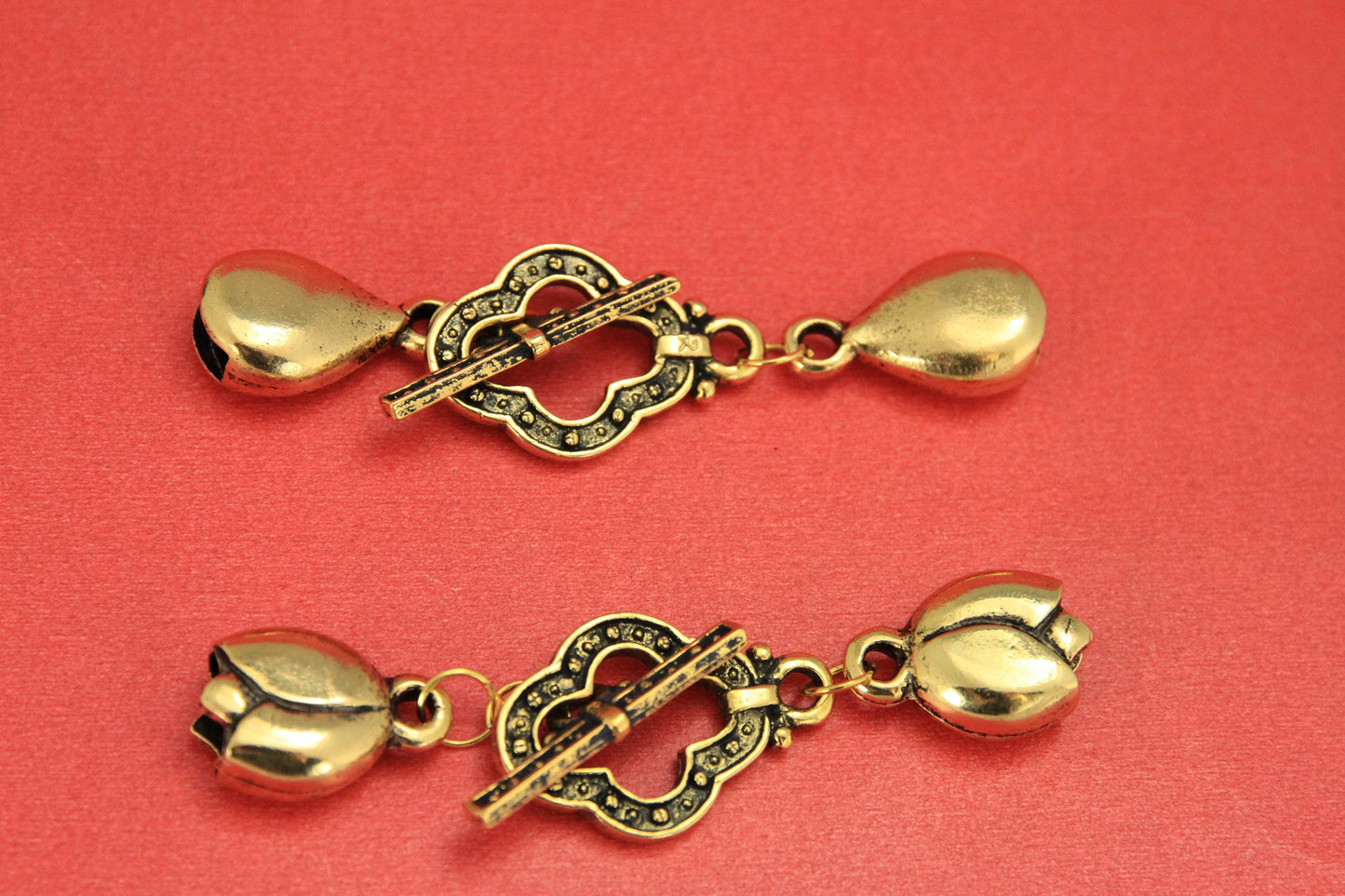 RC0164>>MADE in EUROPE gold toggle clasp for multi strand bracelet, gold toggle clasp for bracelet qty1