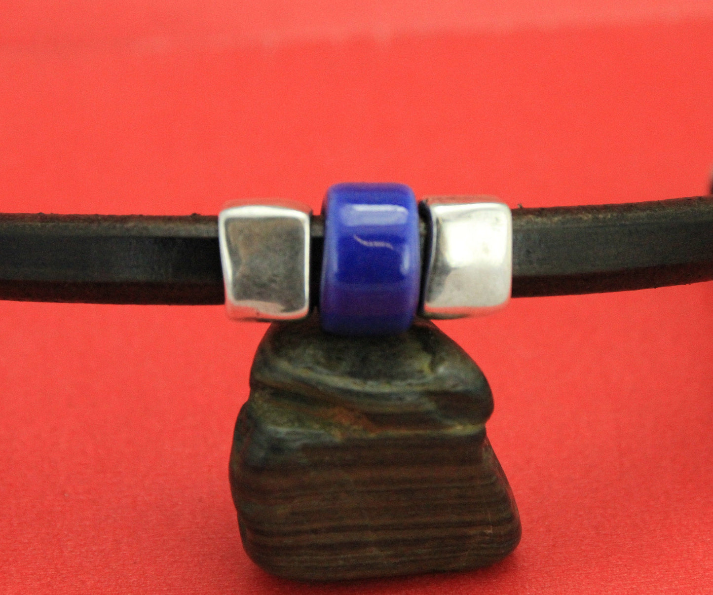 LS0059>> MADE IN EUROPE 4 zamak sliders, licorice cord slider, 10x6mm sliders, Qty4