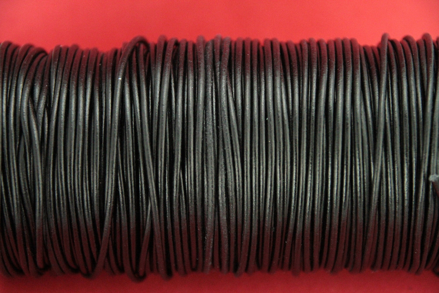 MADE IN SPAIN 2 yards of 2.5mm leather cord, 2.5mm black leather cord, 2.5mm jewelry leather cord (MARR25BLK)
