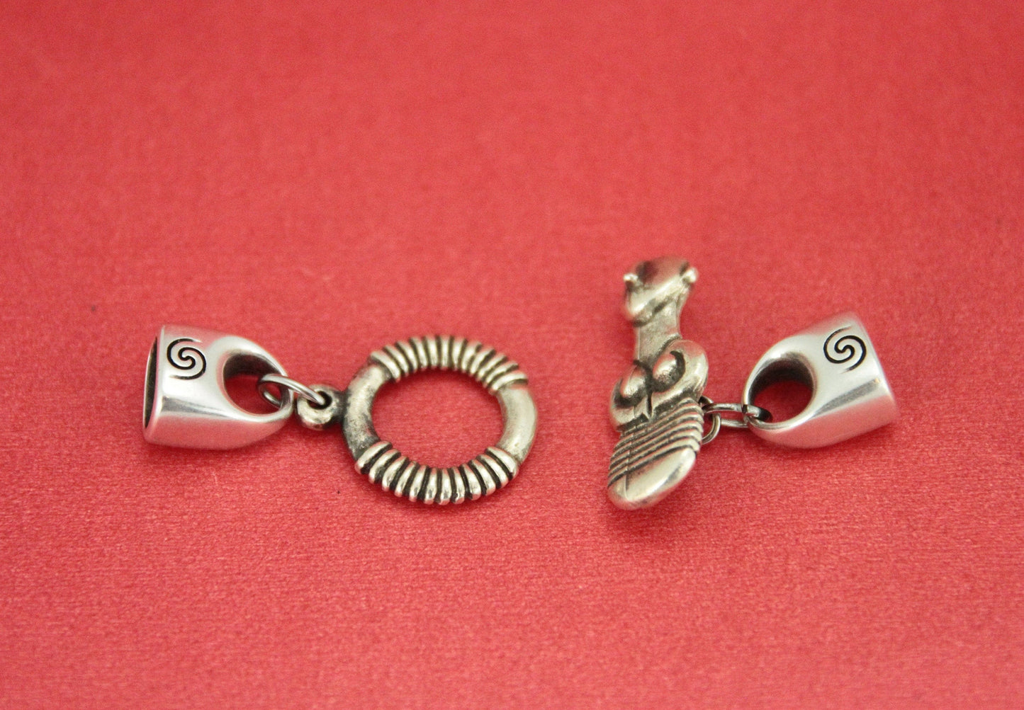 LC0025>>MADE IN EUROPE licorice cord toggle clasp, 10x6mm cord toggle clasp(PF9033)