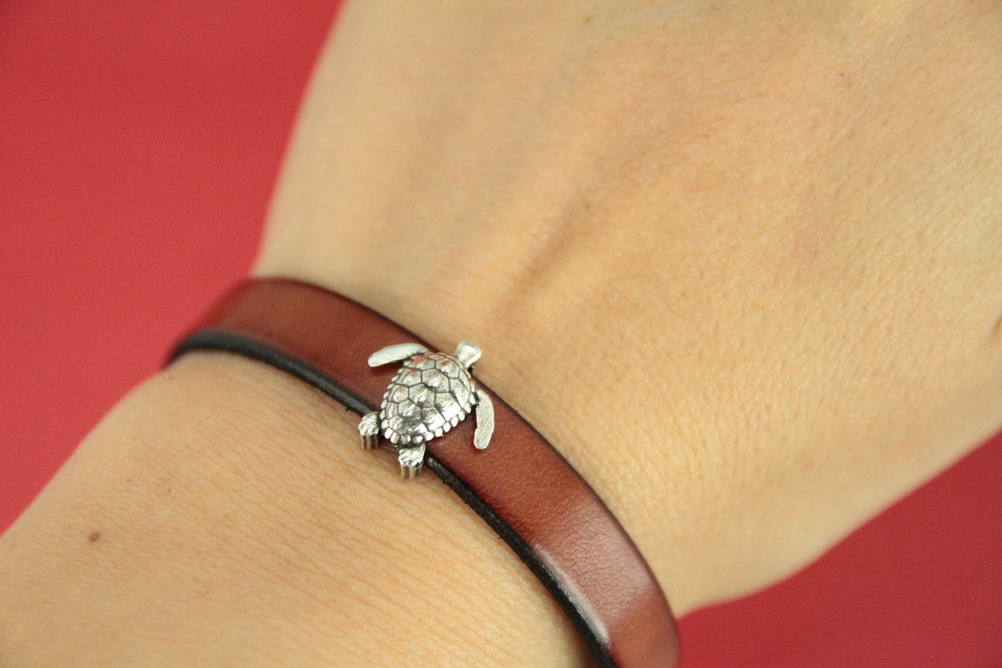 FS0450>>MADE in EUROPE 2 zamak turtle sliders, 10mm flat cord slider, 10mm leather cord turtle slider, Qty2