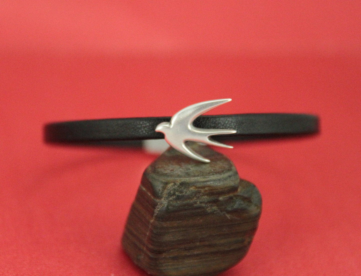 FS0455>>MADE in EUROPE 2 zamak bird sliders, silver swallow sliders, 5mm flat cord swallow sliders, qty2