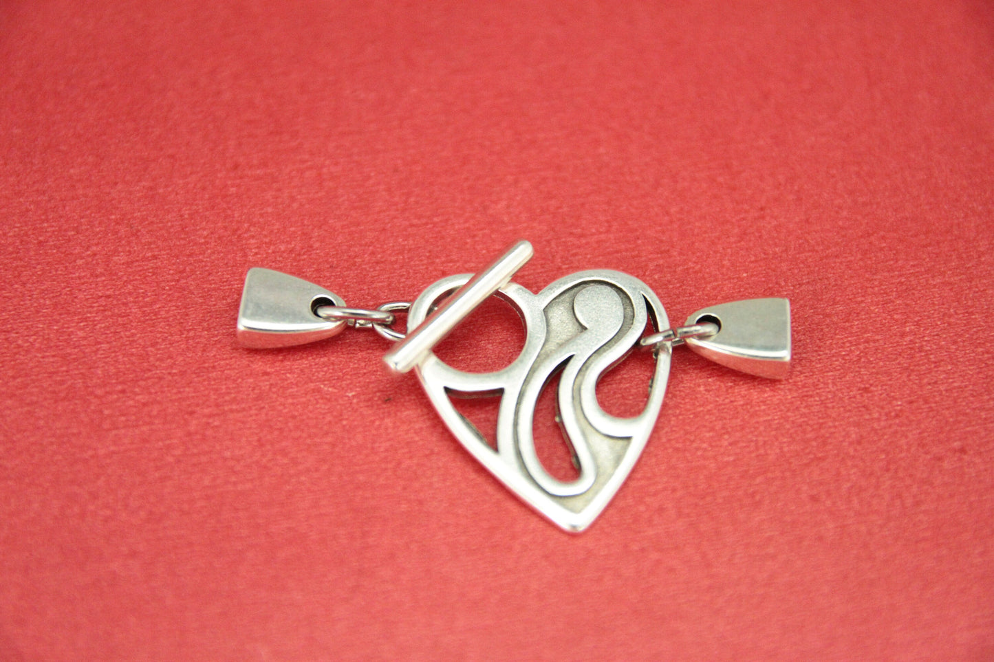 FC0351>>MADE in EUROPE zamak flat toggle clasp, 10mm or 5mm flat cord toggle clasp,(NG0001) Qty1
