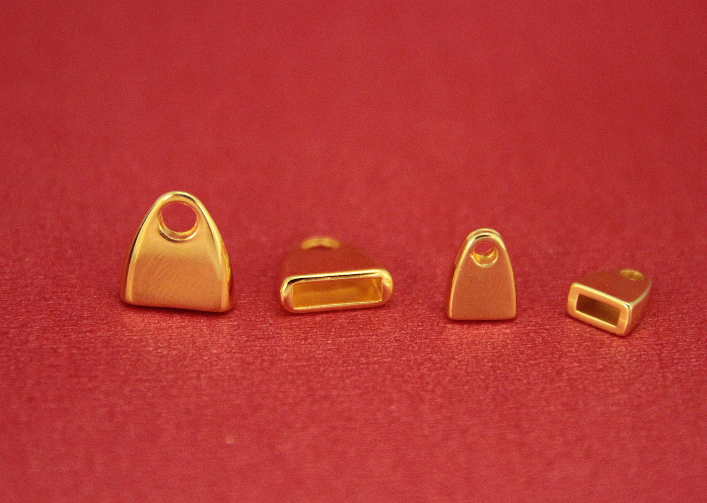 FC0362>>MADE in EUROPE leather cord ends, flat leather cord 2 end caps, leather cord end caps, Qty2