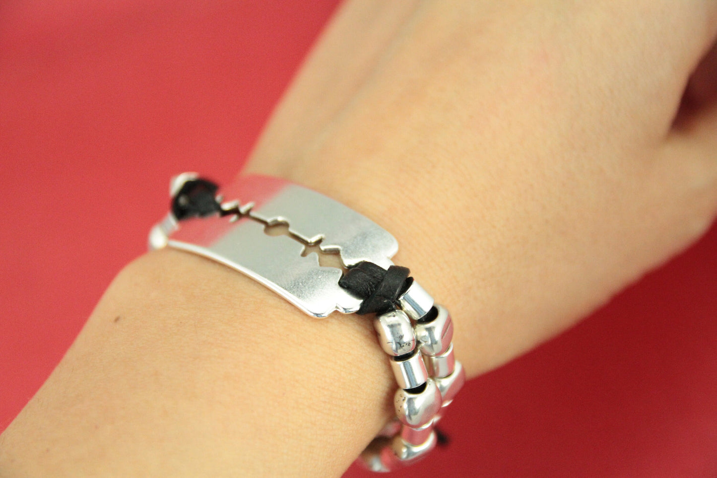 C0149>>MADE in EUROPE zamak razor blade connector, bracelet connector, bracelet razor blade connector (NG1482) qty1