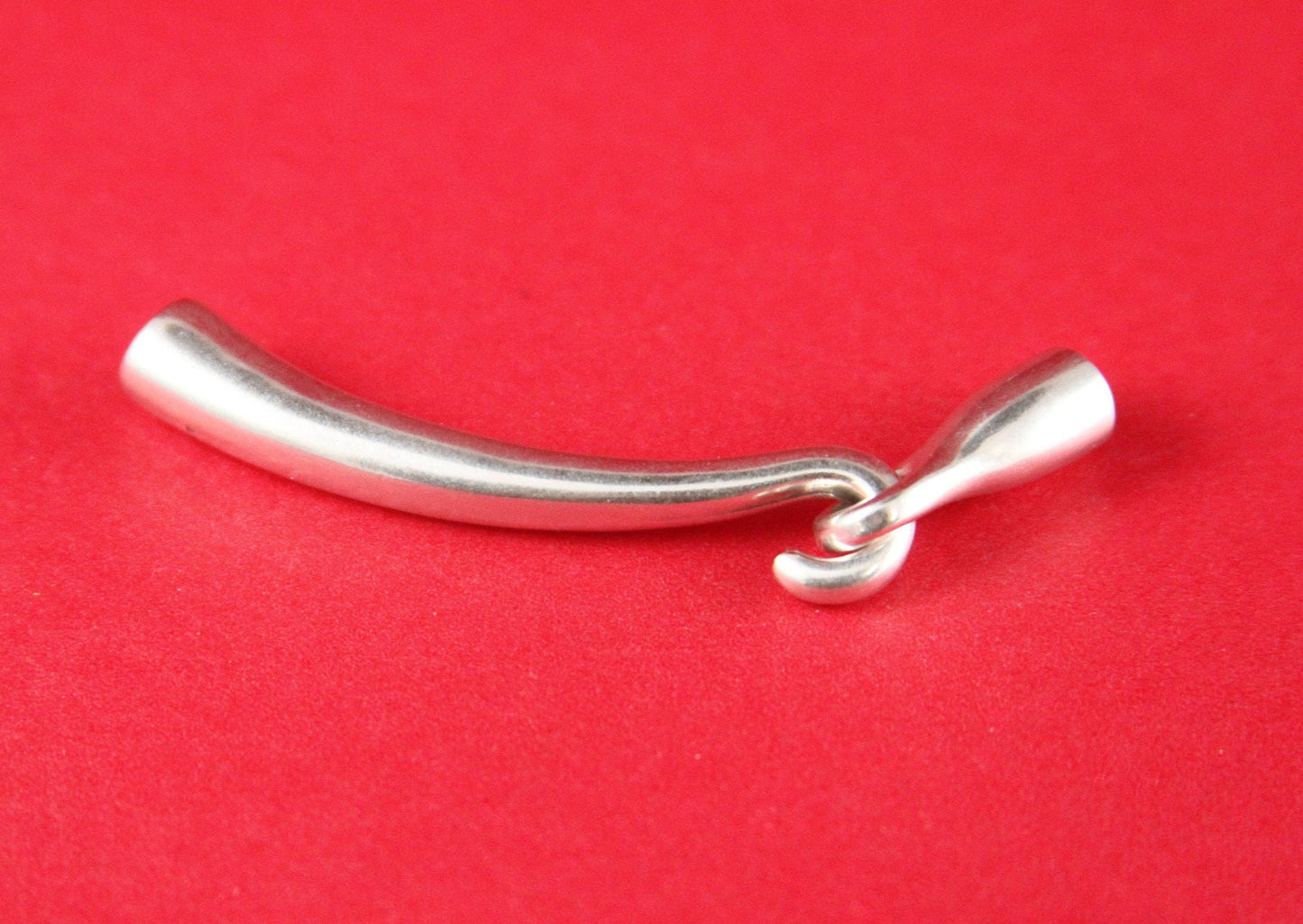 RC0002>>MADE in EUROPE zamak hook clasp, round cord clasp, 5mm cord clasp, bracelet zamak hook, zamak half bracelet (10972/10971-0077) Qty1s