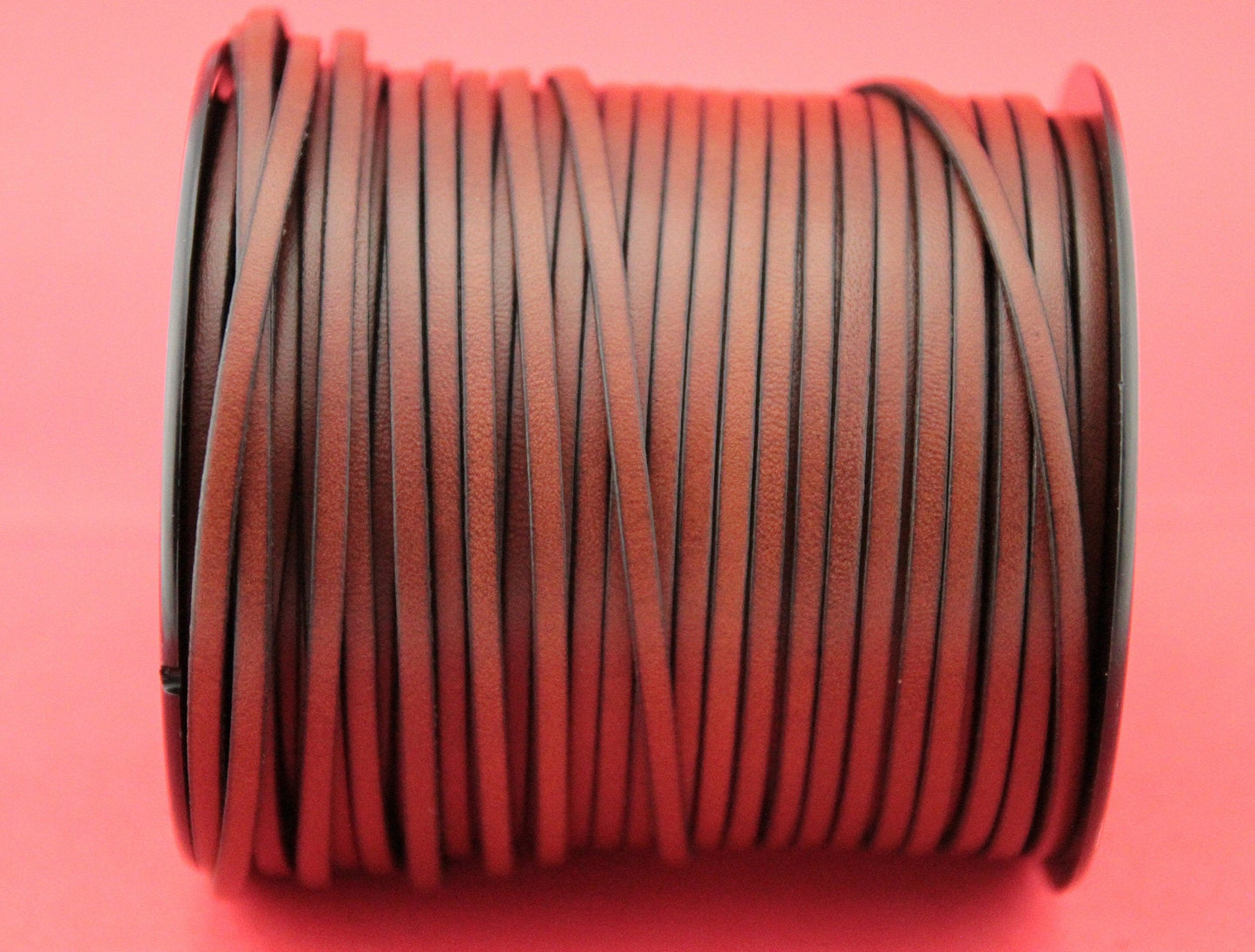 MADE in EUROPE 1 yard of 3mm flat brown leather cord, genuine flat leather cord, 3x1.6mm flat leather cord (MARF3LBR)