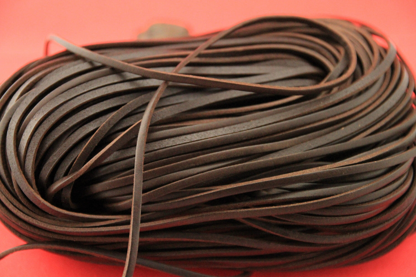 MADE in EUROPE 3x2mm burnt brown leather cord (T3X2)