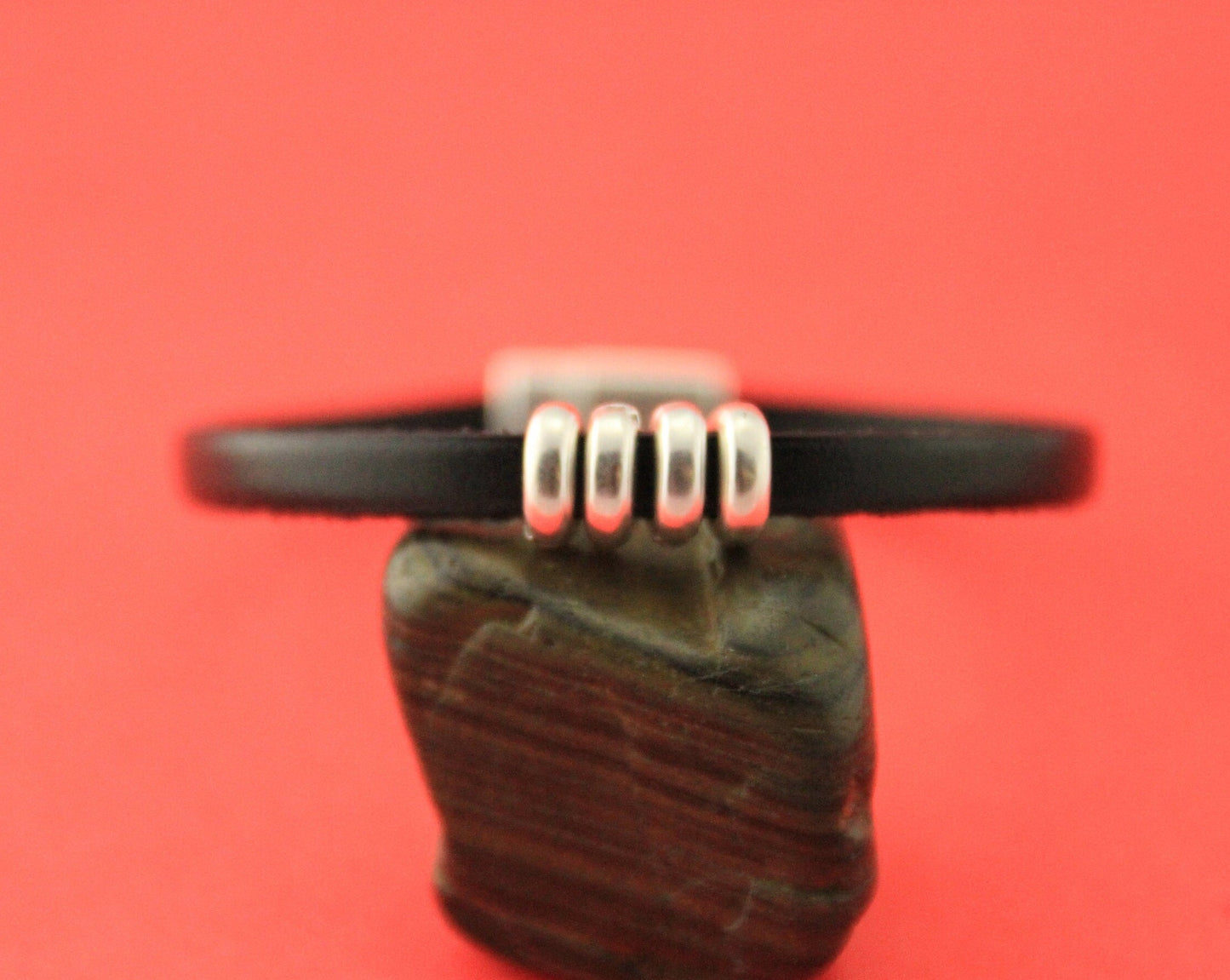 FS0497>>MADE in EUROPE 4 zamak sliders for 5mm cord, flat cord slider, zamak bar slider qty4