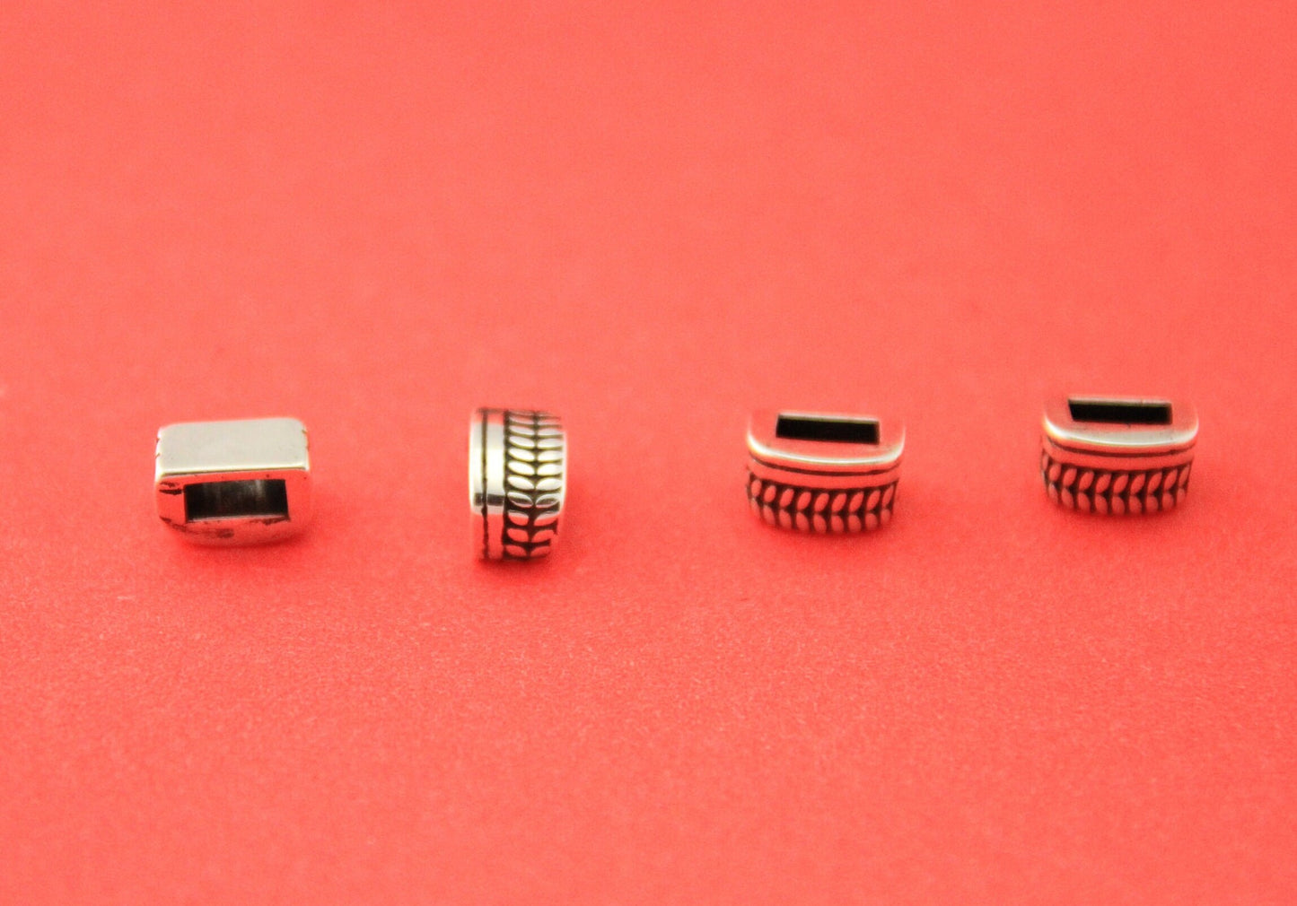 FS0501>>MADE in EUROPE 2 zamak sliders for 6mm cord, flat cord sliders, zamak flat cord slider qty2