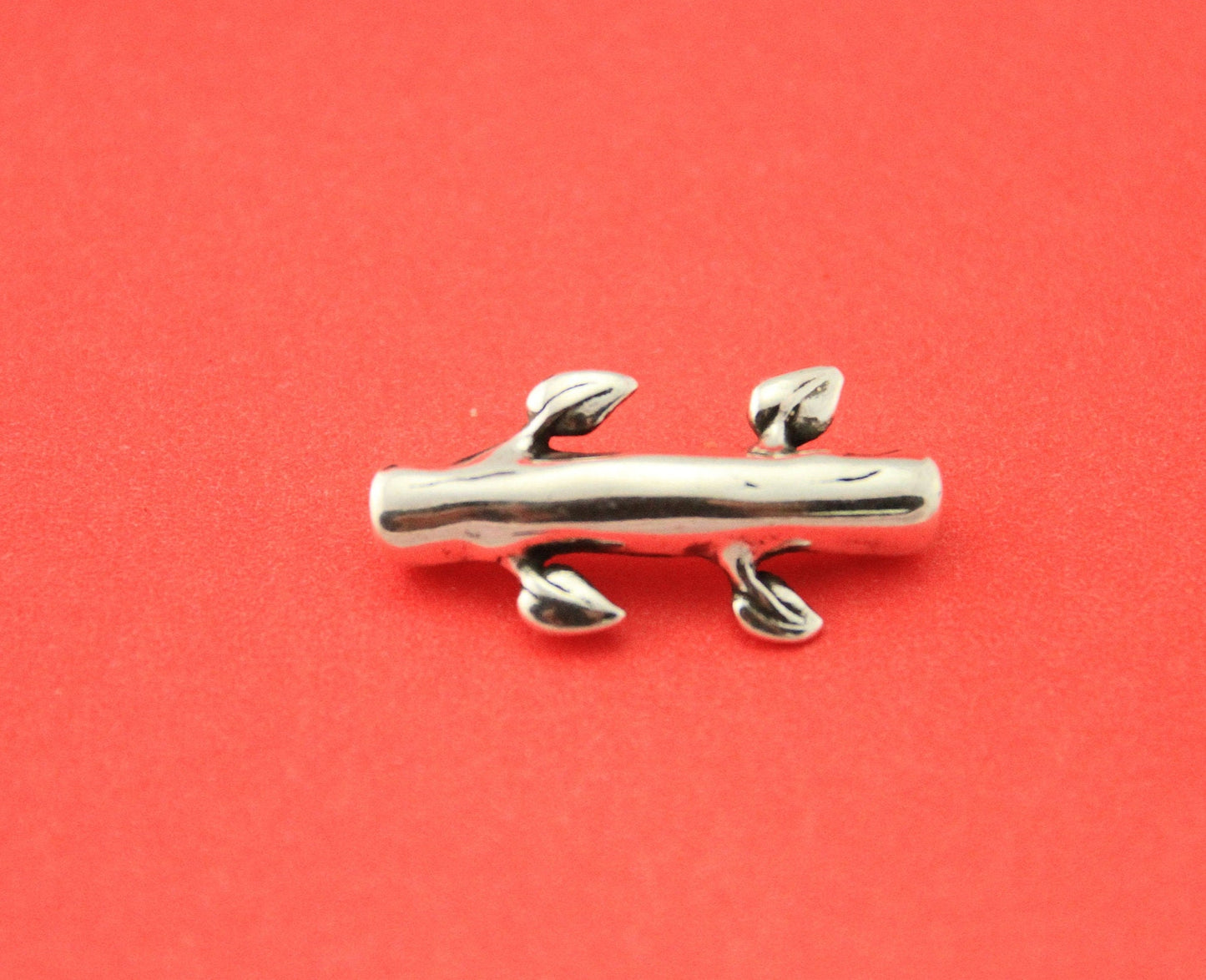 RS0142>>zamak 3mm round cord slider tube with leaves, tree branch slider tube for 3mm cord