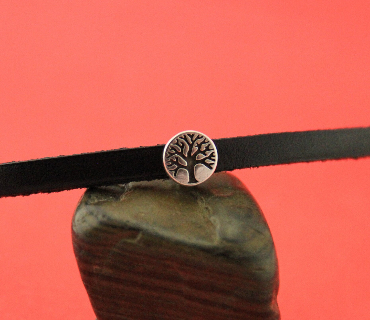 FS0498>>MADE in EUROPE 2 zamak life tree sliders for 5mm cord, zamak flat cord life tree slider qty2