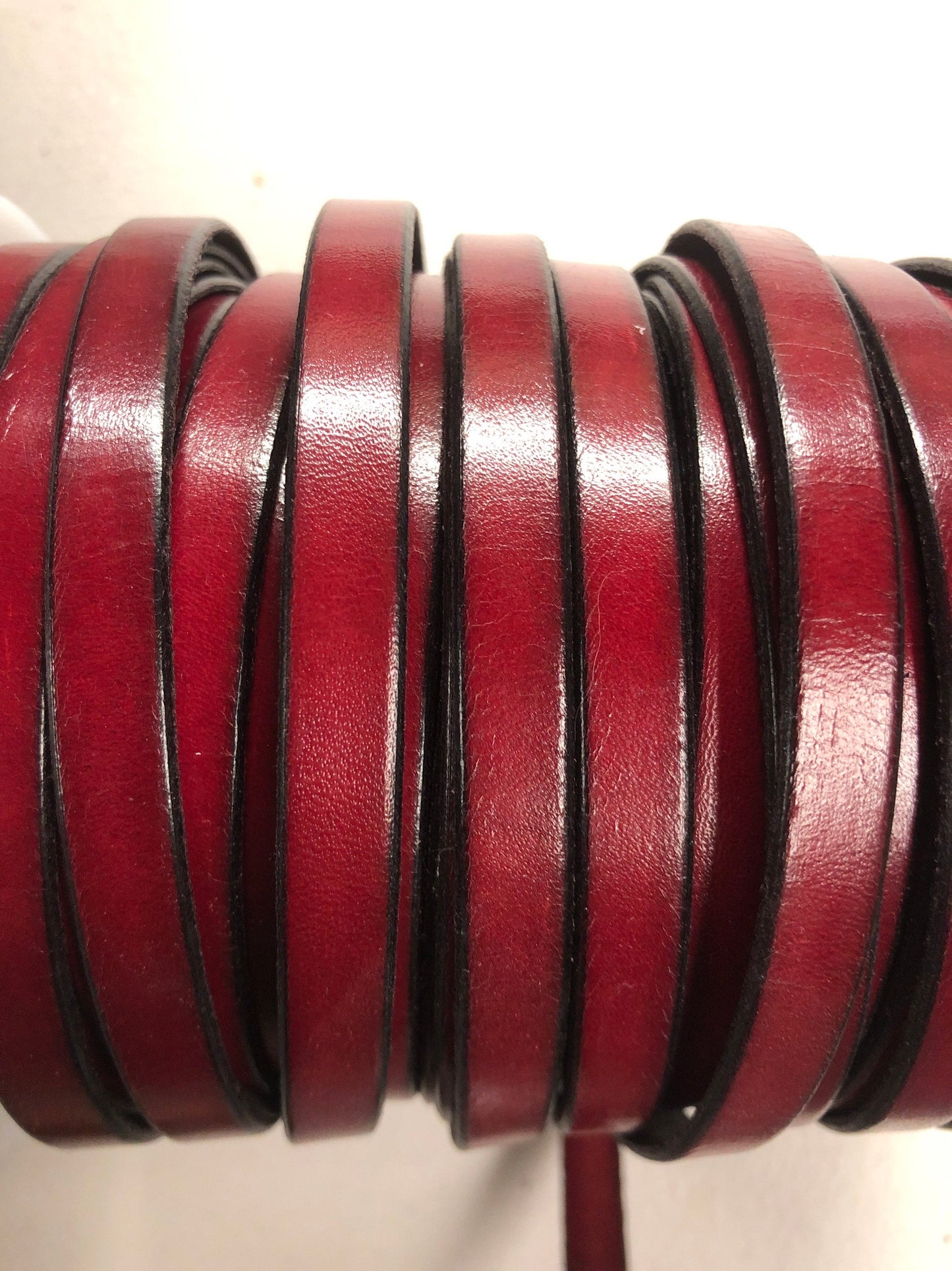 MADE in EUROPE 24" flat leather cord, 10mm leather cord, genuine leather cord (221/10/27)