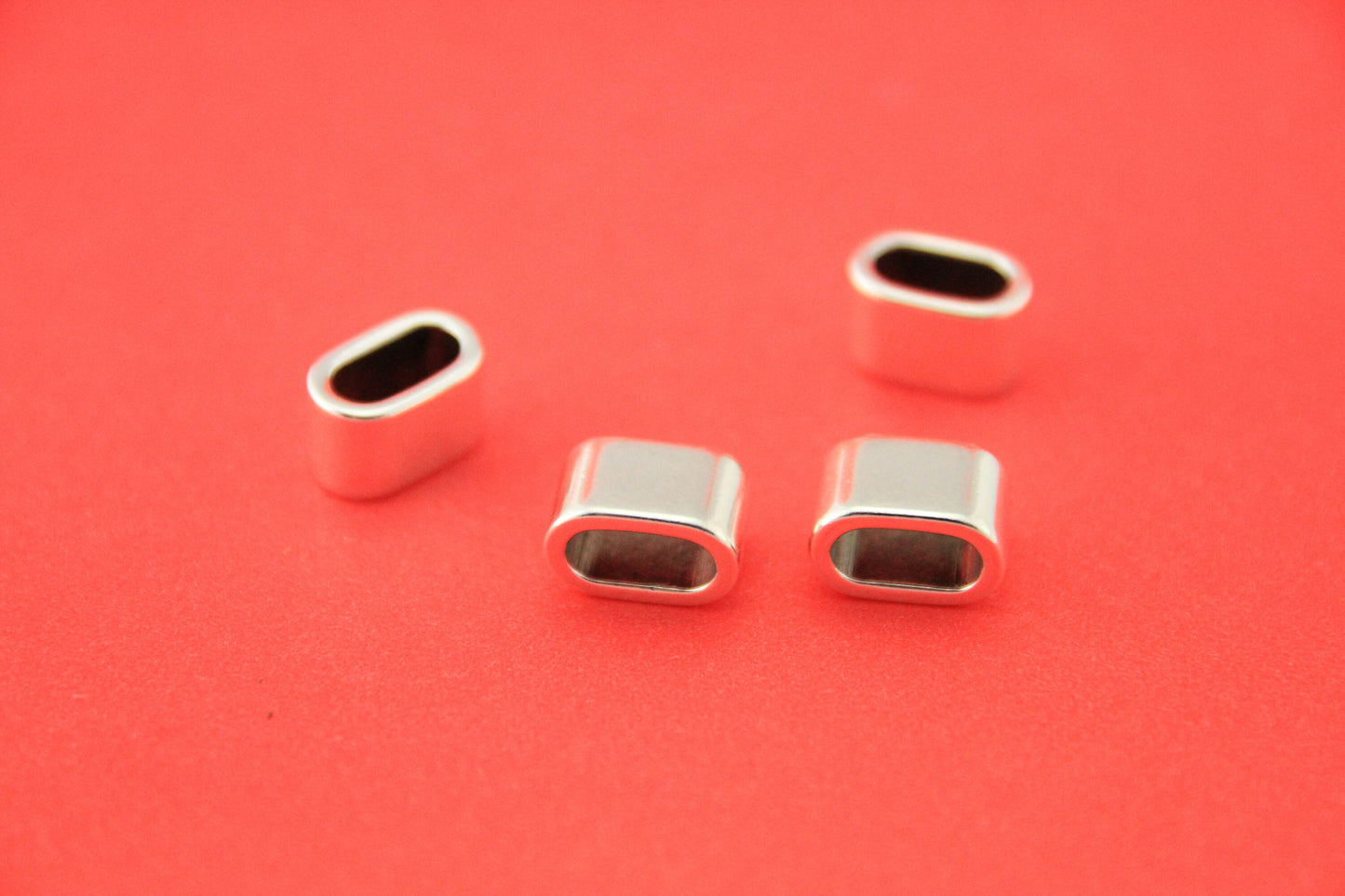 RS0158>> zamak oval sliders, 4 sliders for double round cord Qty4