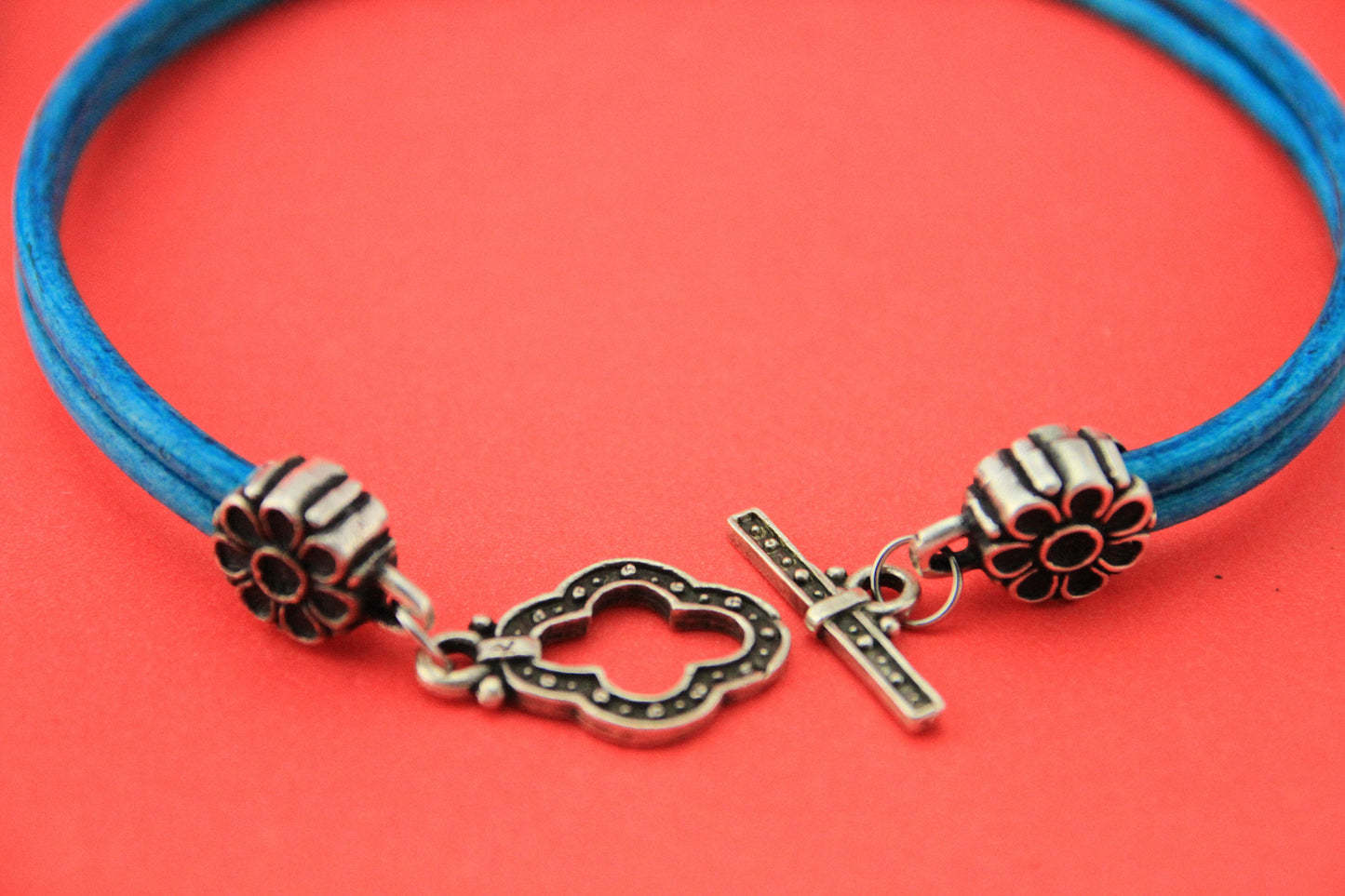 RC0186>>MADE IN EUROPE 4mm round cord toggle clasp, wrap bracelet toggle clasp (X2777/5993AS)