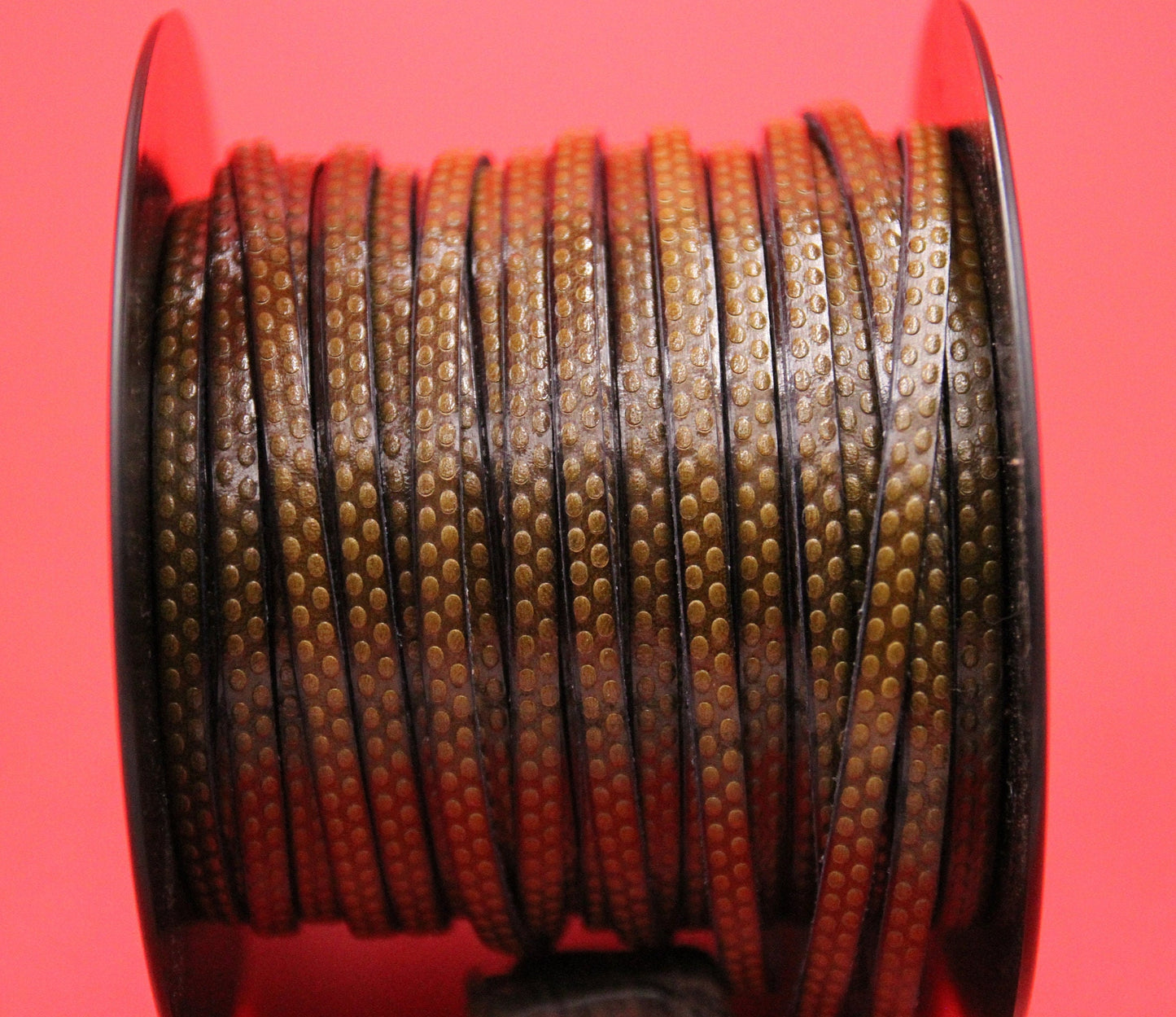 MADE in EUROPE 24'' flat 5mm embossed leather cord, 5mm green leather cord, 5mm embossed leather cord (AR110/05/10)