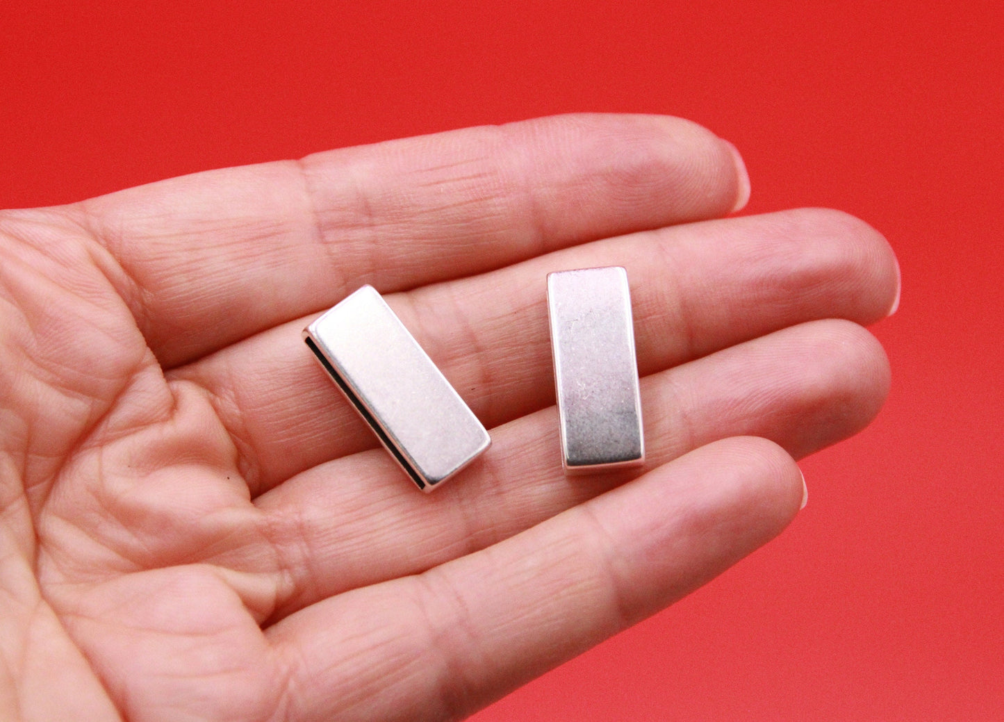 FS0530>>MADE in EUROPE 2 zamak sliders for 20mm cord, 20mm flat cord slider, zamak bar sliders qty2