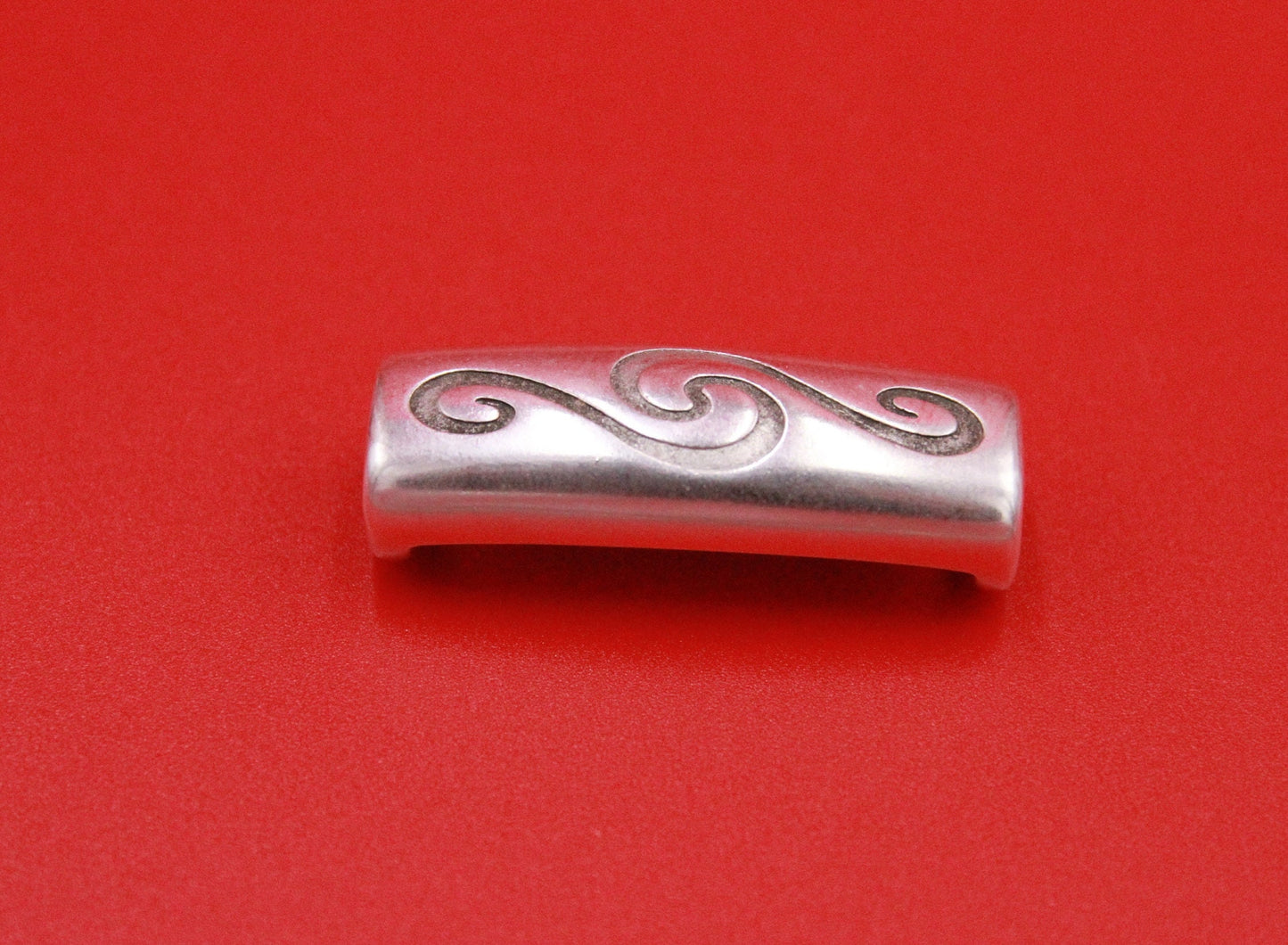 LS0092>>MADE IN EUROPE zamak engraved tube slider, 10x6mm slider tube Qty1