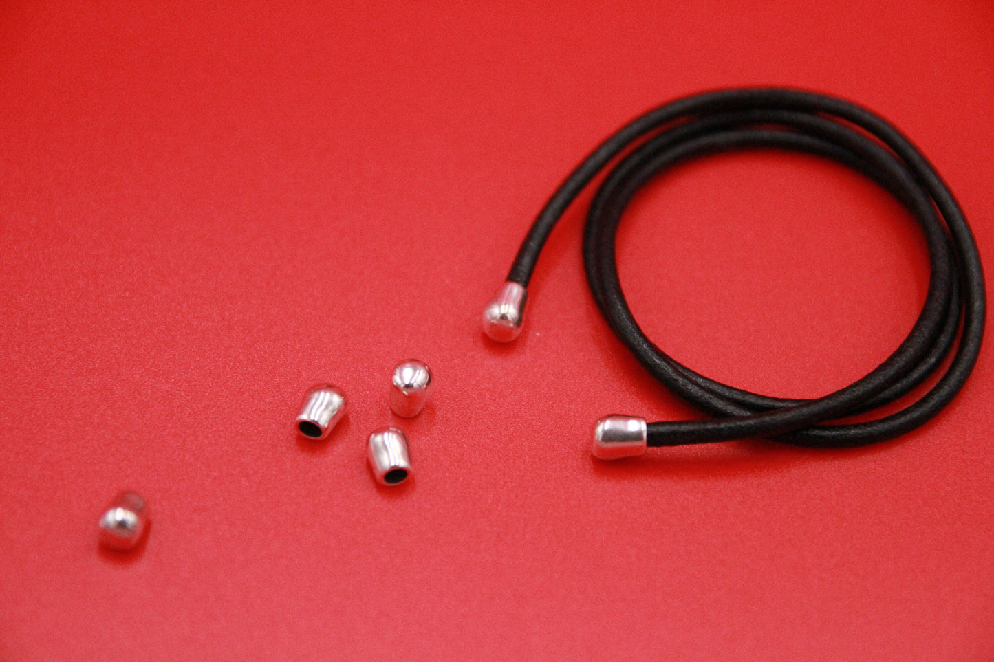6/4 MADE in EUROPE 2.5mm cord end caps, 2.5mm round cord end caps Qty10