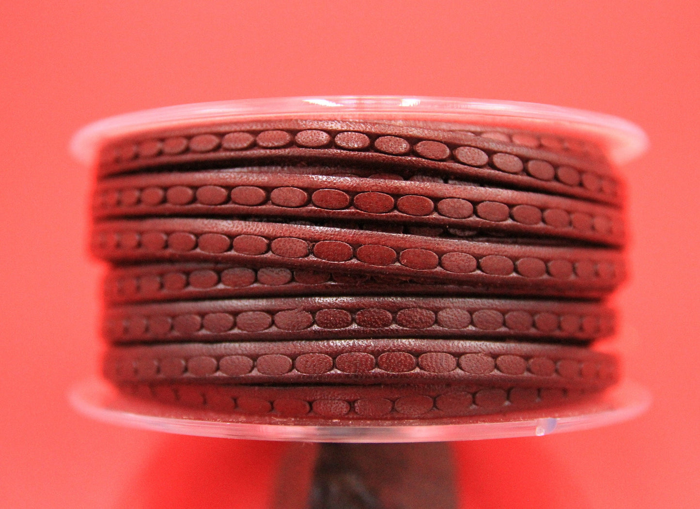 MADE in EUROPE 24'' flat 5mm engraved leather cord, 5mm flat leather cord, 5mm embossed leather cord(oval5/14)