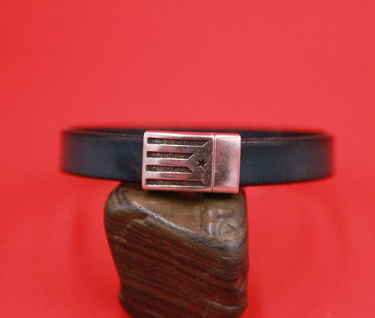 FC0387>>MADE in EUROPE zamak 10mm flat cord clasp, flat leather cord clasp, catalonian flag clasp Qty1