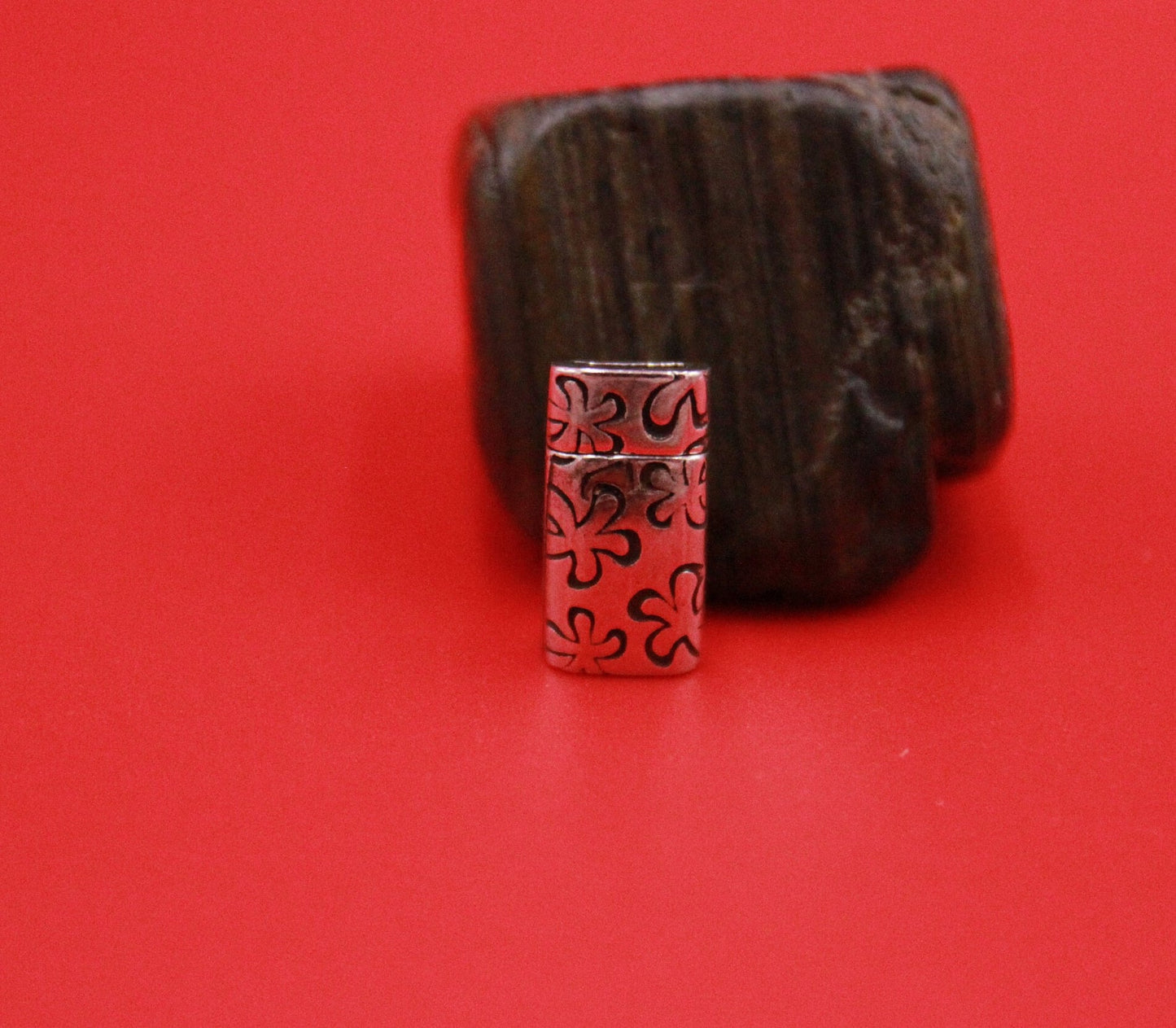 FC0391>>MADE in EUROPE zamak clasp for flat 6mm cord, zamak flower clasp for flat cord, clasp for 6mm cord, qty1