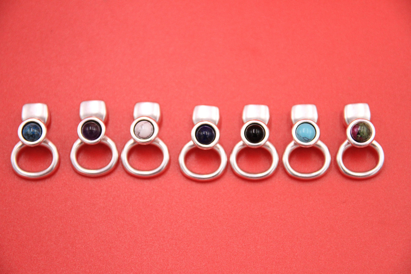 RC0202>>MADE in EUROPE zamak loop and button clasp for round cord, 6x3mm cord gemstone clasp, (11510) Qty1