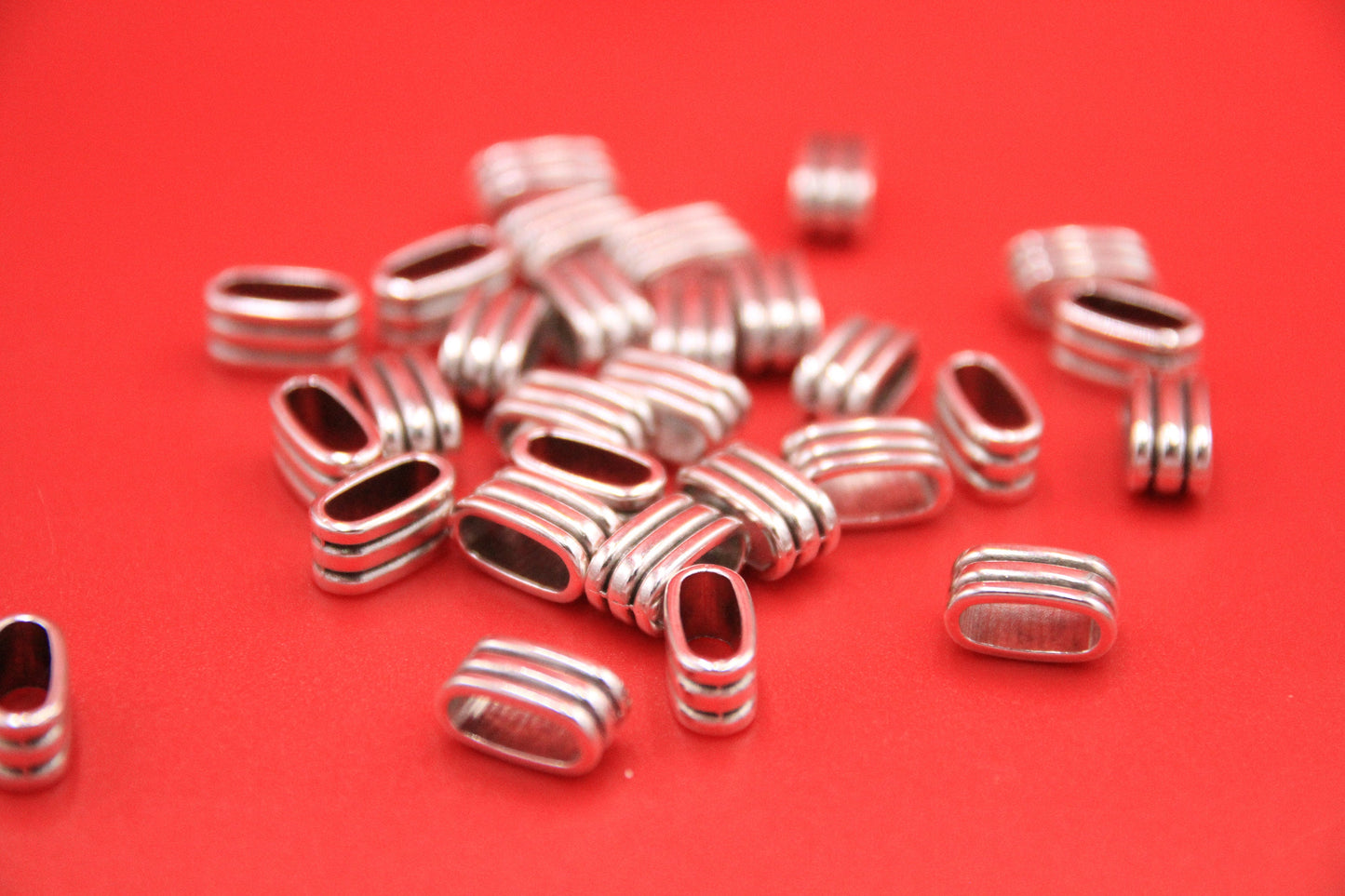 RS0182>>MADE in EUROPE 4 zamak sliders, 10x4mm slider tube, 10x4mm tube slider Qty4