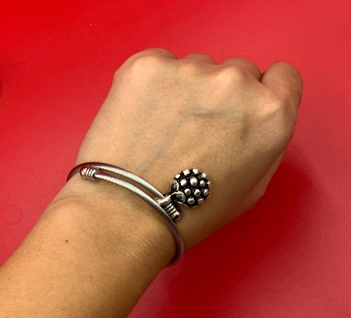 B0108>>MADE IN EUROPE 304 stainless steel bracelet, twisted rope bangle, European style bracelet qty 1
