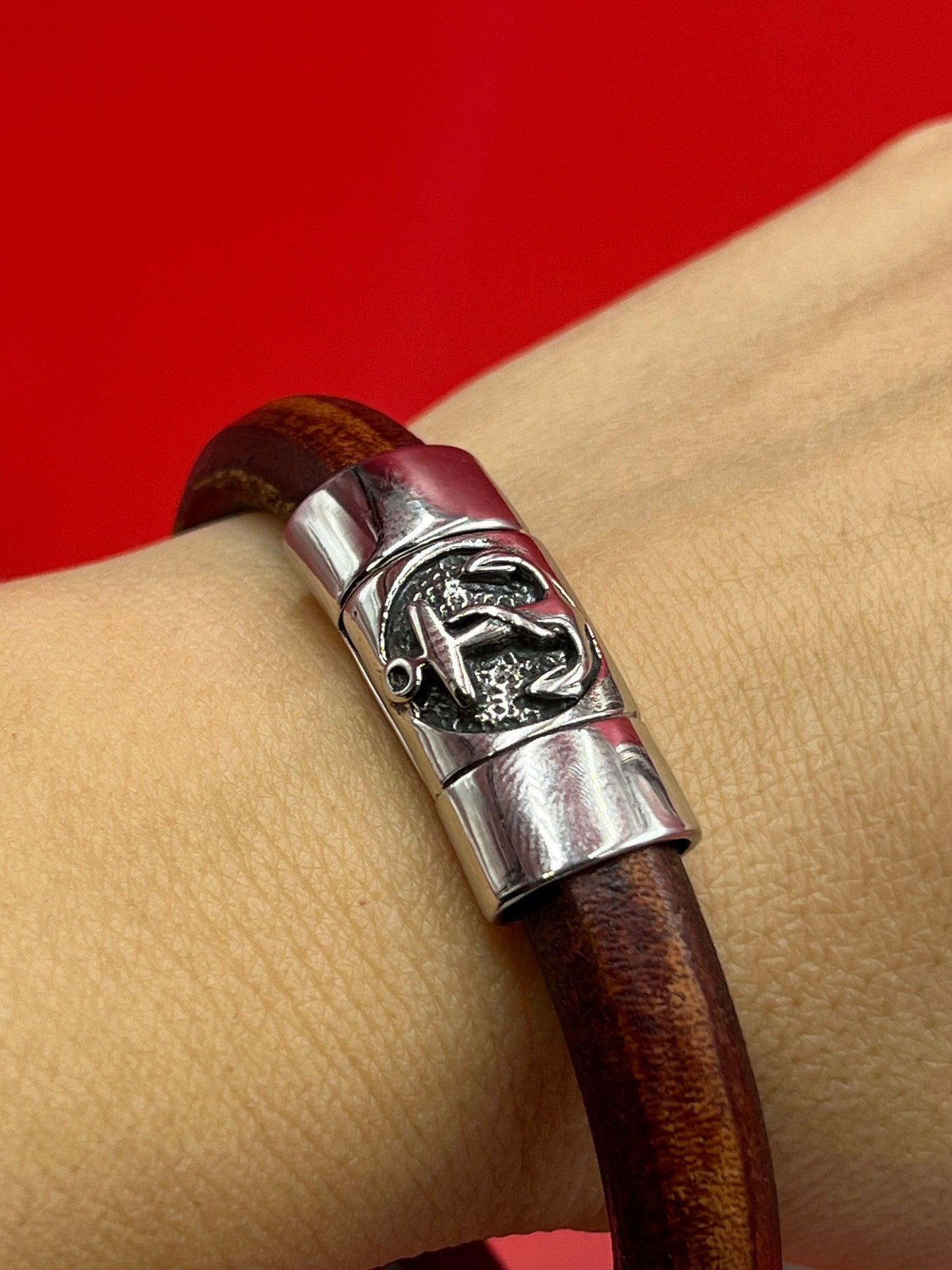 LC0040>> 304 Stainless steel anchor clasp, licorice cord clasp, Stainless steel clasp for licorice cord