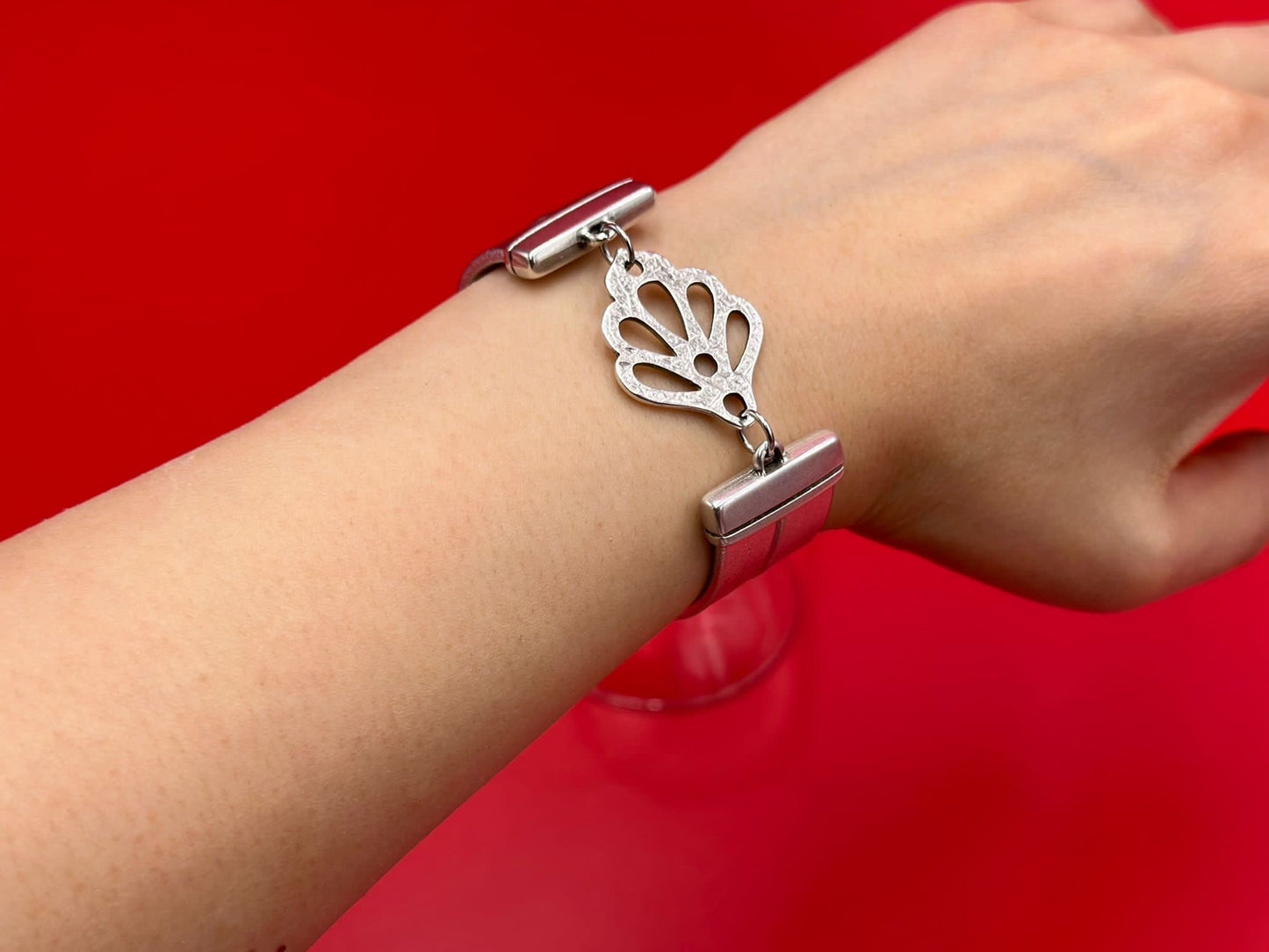 C0193>>MADE in EUROPE zamak flower filigree connector, filigree connector qty 1