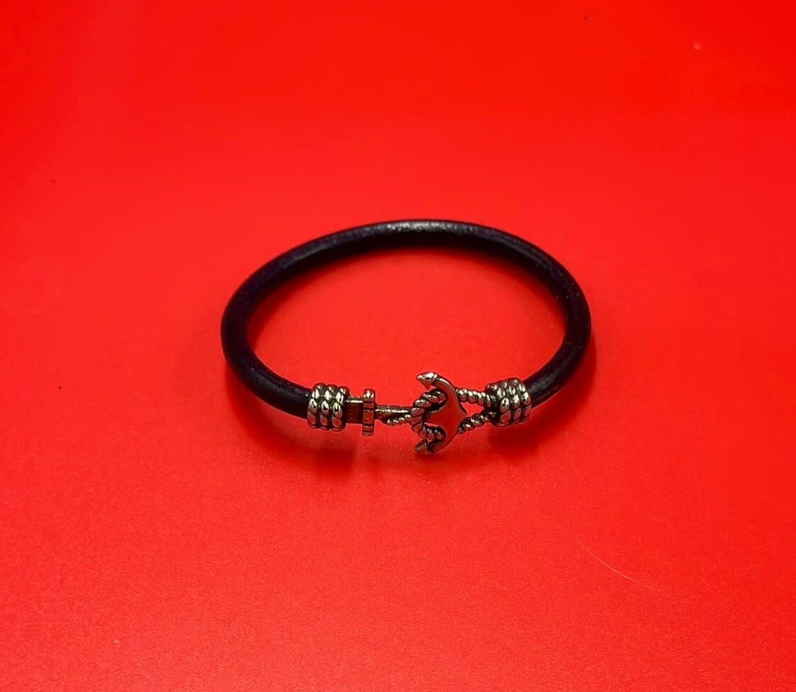 C0198>>304 Stainless steel anchor and rope loop connector for 5mm round cord, 5mm hole Stainless steel connector, qty1