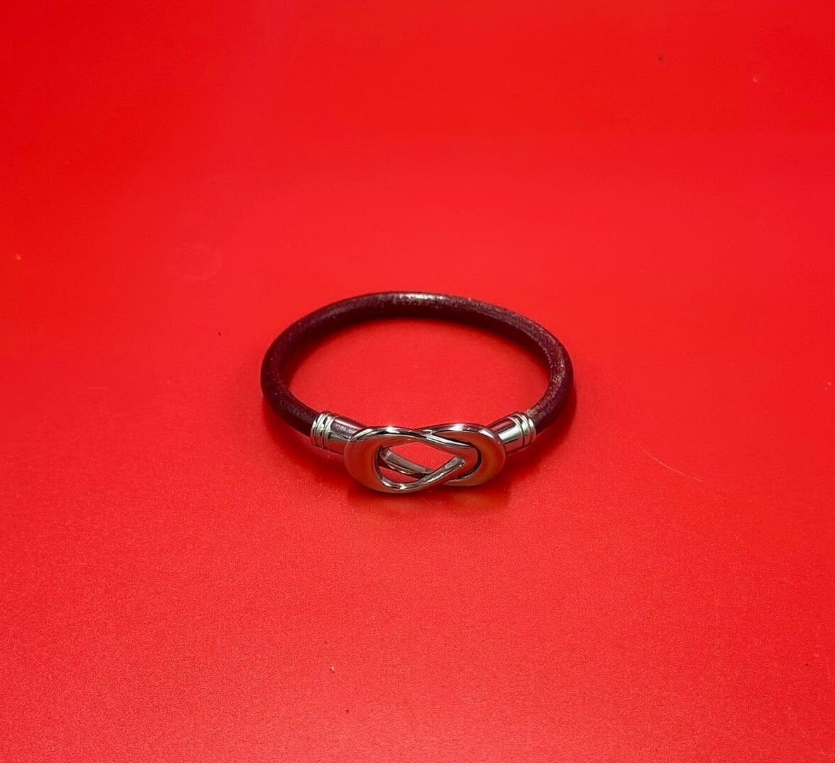 RC0109>>MADE in EUROPE 304 Stainless steel clasp, 5mm round cord clasp, 5mm silver clasp Qty1