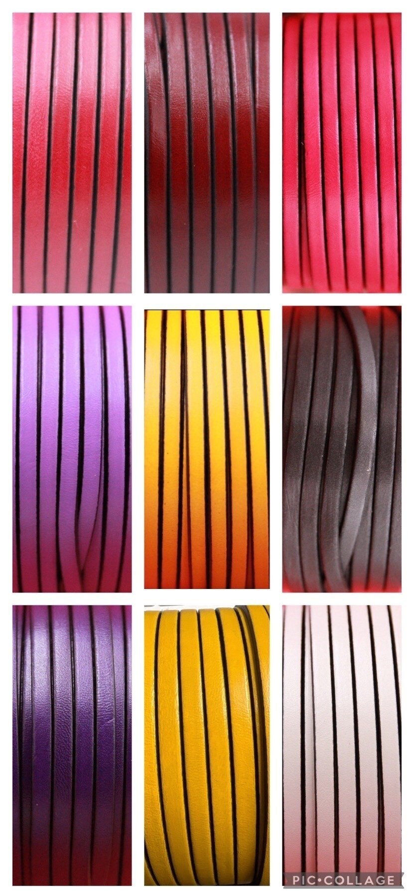 MADE in EUROPE 1 yard of 5mm flat leather cord, genuine leather 5mm strip, flat leather cord TCP5