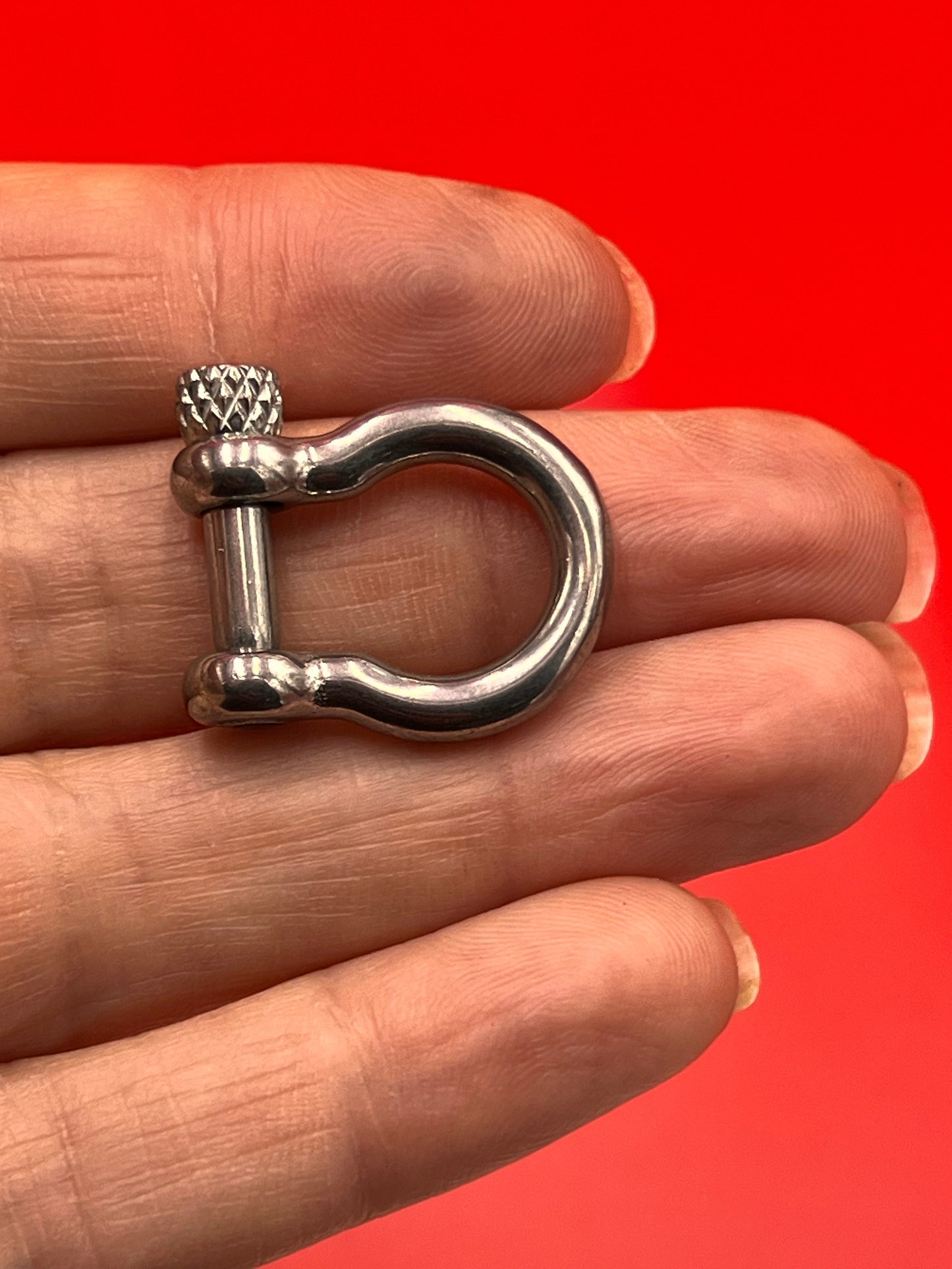 FC0433>>304 Stainless steel anchor shackle clasp for 10mm flat cord, Qty1
