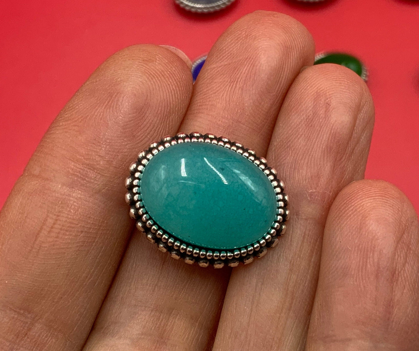 FS0551>>MADE IN EUROPE zamak oval slider with natural gemstone, 10mm flat cord slider with natural stone cabochon, Qty1