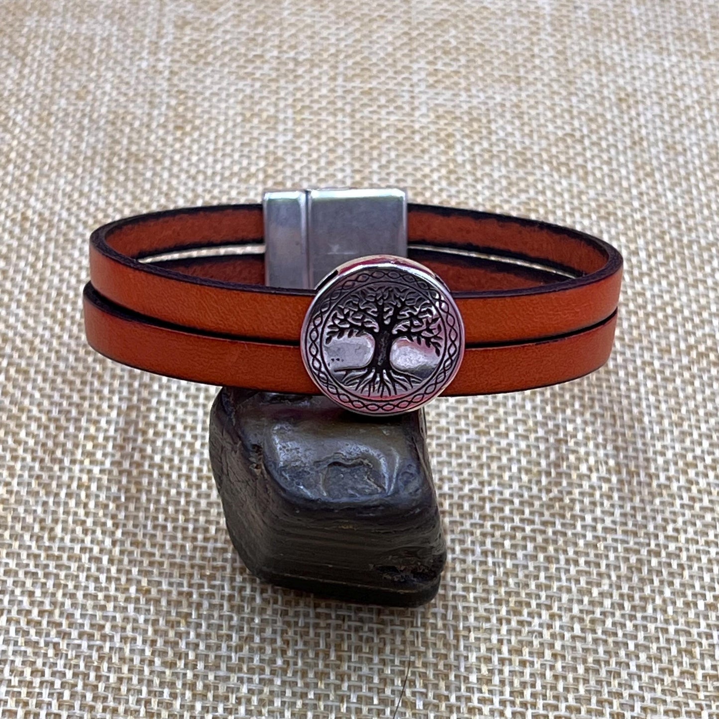 FS0655>>MADE in EUROPE 2 zamak tree of life sliders, 13mm flat leather cord zamak slider (ablz281) qty2