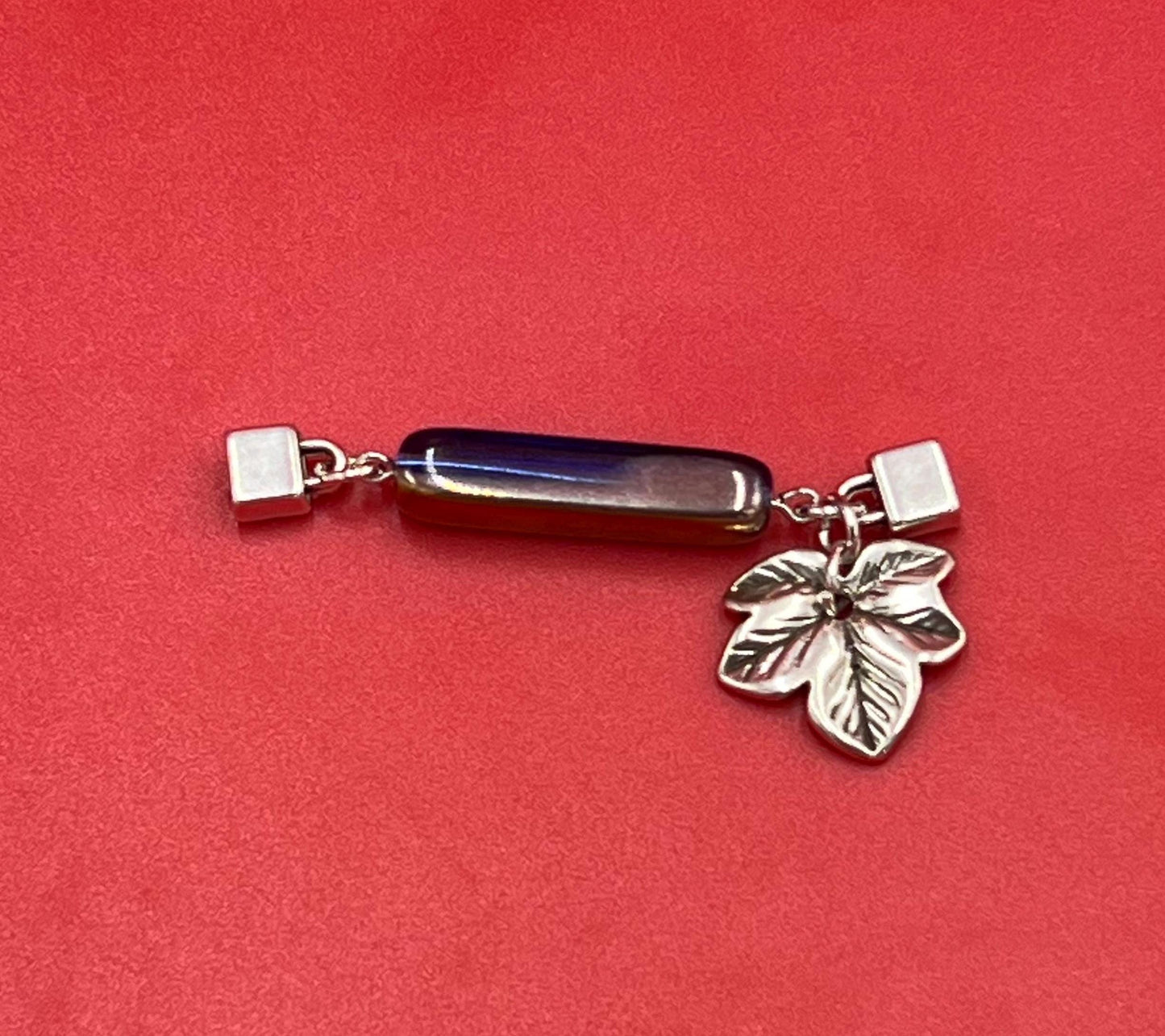 C0202>>MADE in EUROPE Czech glass tube bead connector for 5mm cord Qty1