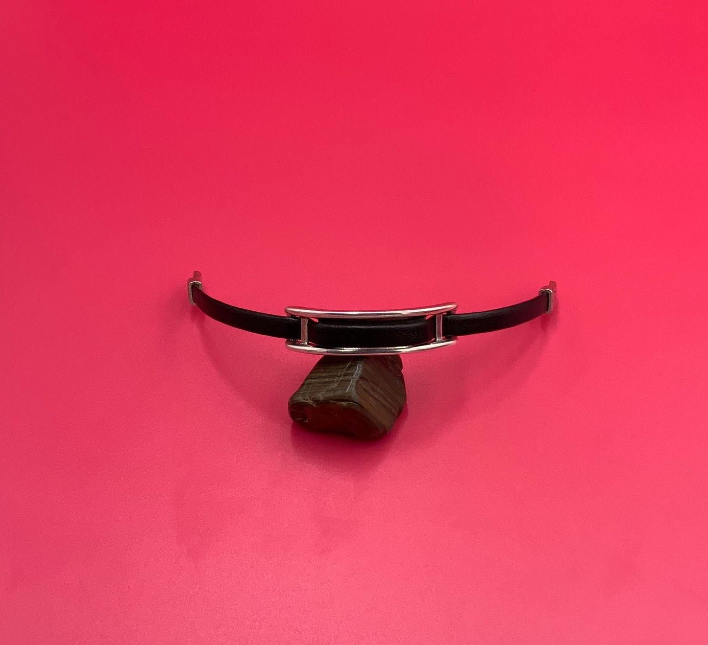 FS0107>>MADE in EUROPE zamak slider link, 6mm cord slider, silver slider for flat leather cord, Qty1