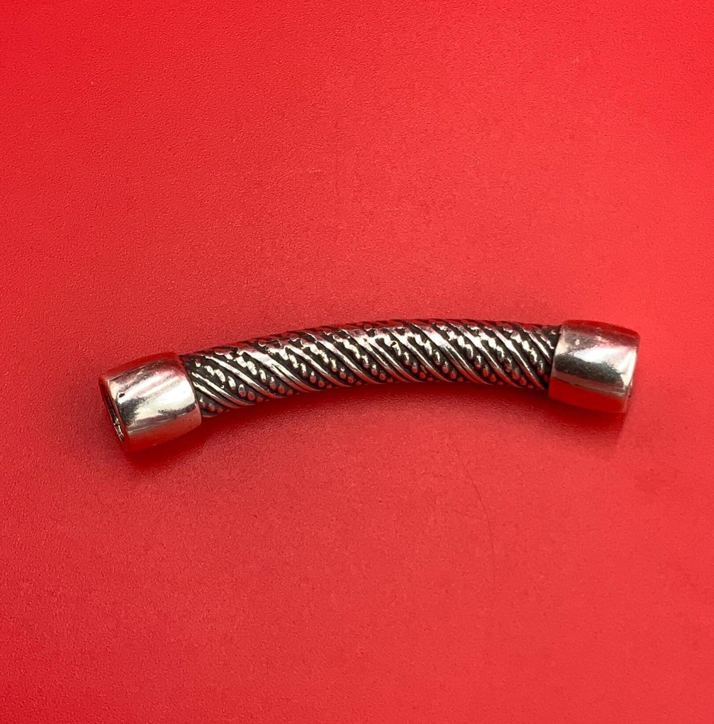 C0213>>MADE in EUROPE zamak tube-connector, 5mm hole zamak connector, round cord tube connector qty1