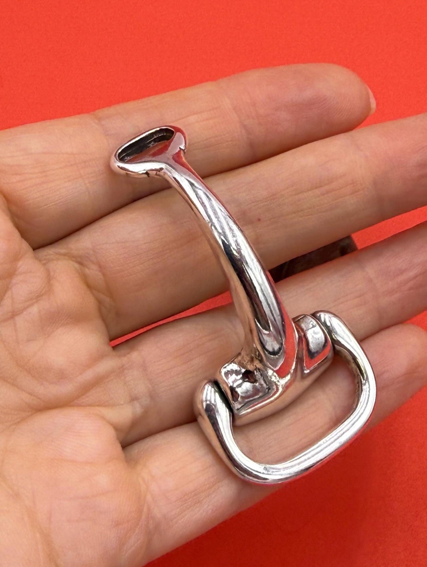 B0116>>MADE in EUROPE zamak stirrup half bracelet component, equestrian bracelet component, Qty 1
