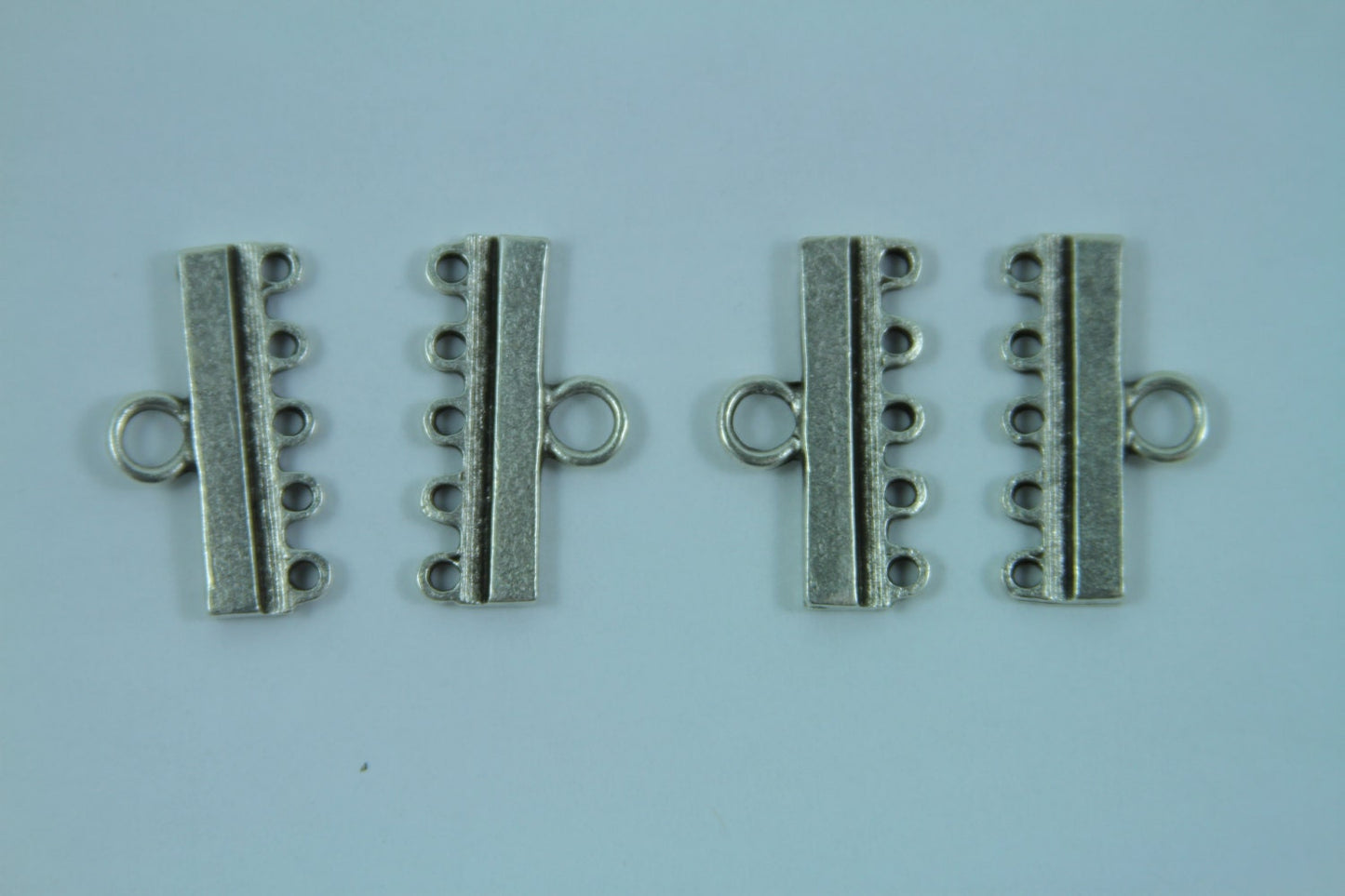 4 pieces 5 hole multistrand end bars, multistrand clasp (B2264AS)